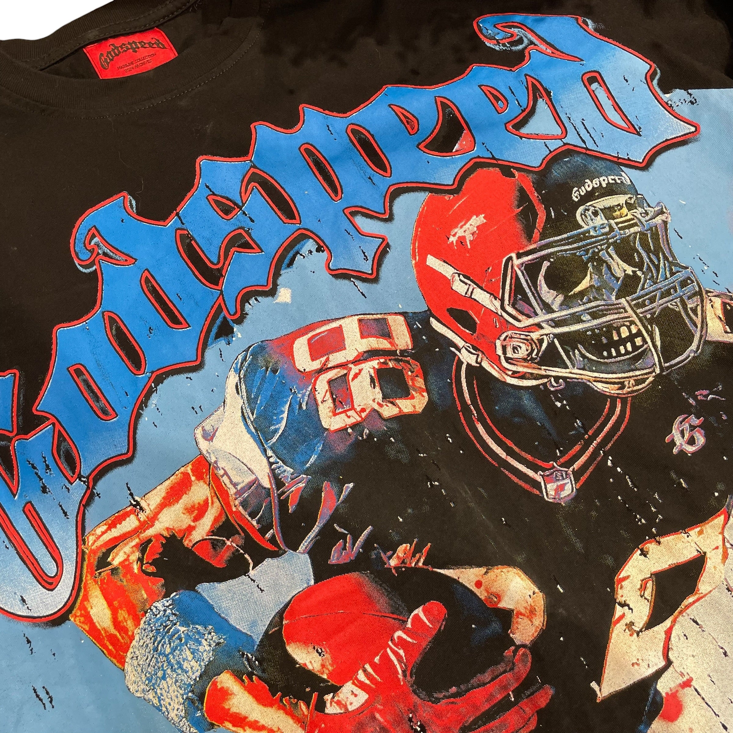 GODSPEED NEW YORK/T-Shirt/M/Cotton/BLK/Graphic/football view 3