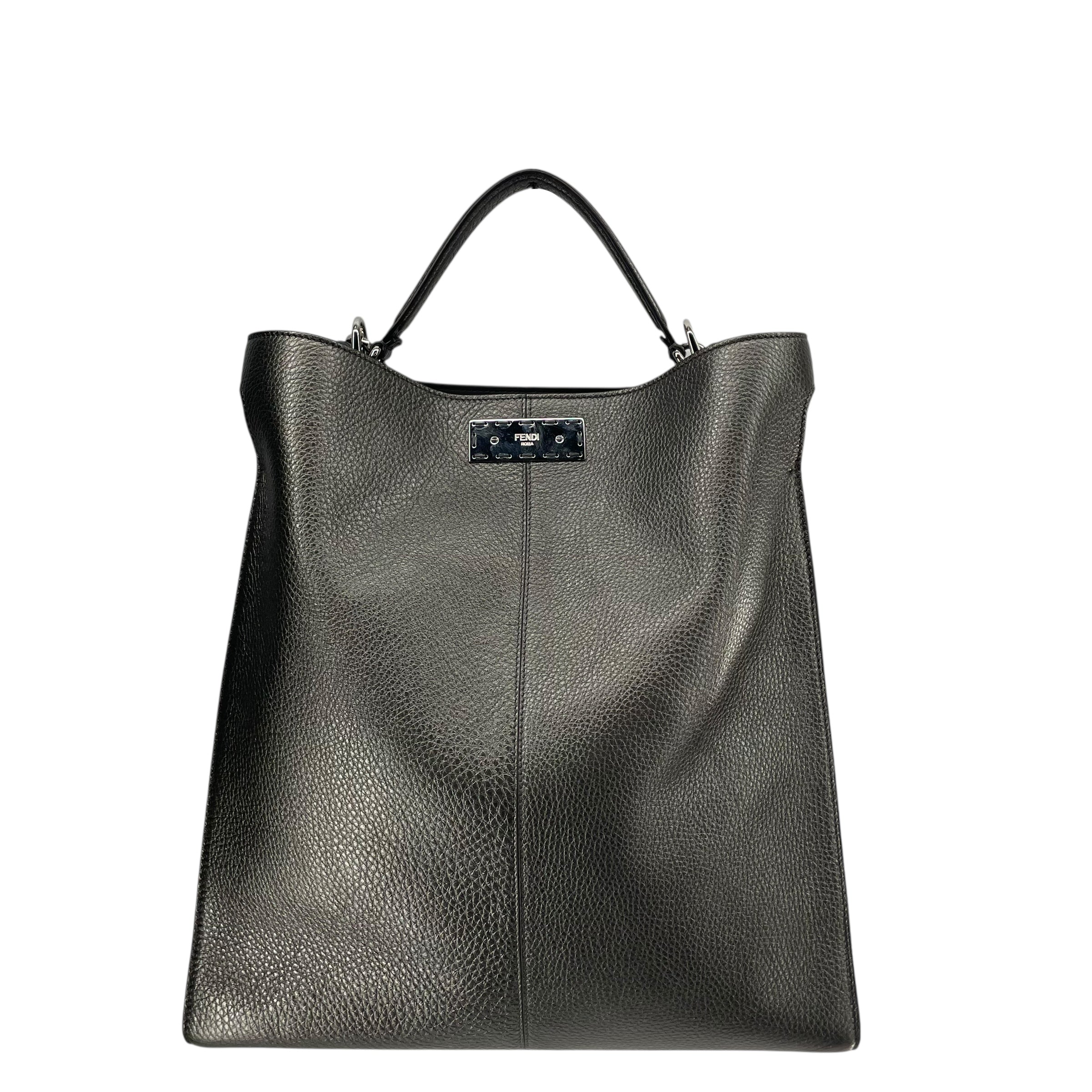 FENDI/Tote Bag/Leather/SLV/PEEKABOO X- LITE CROC view 1
