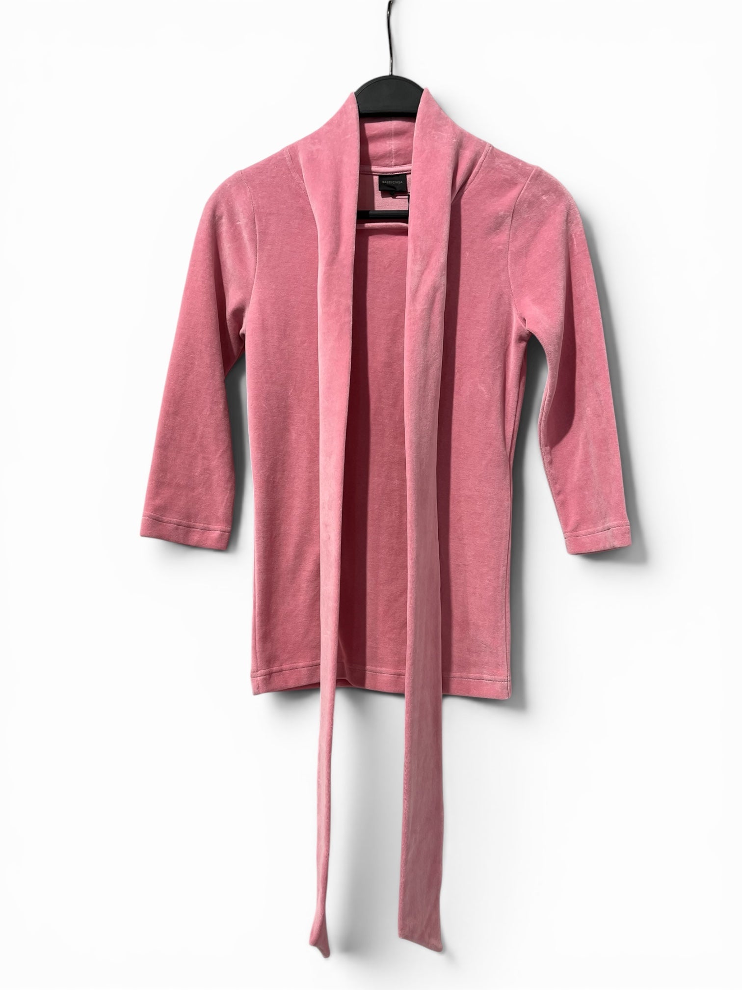 BALENCIAGA/Cut & Sew/S/Velour/PNK/VELVET WRAP TURTLENECK view 1