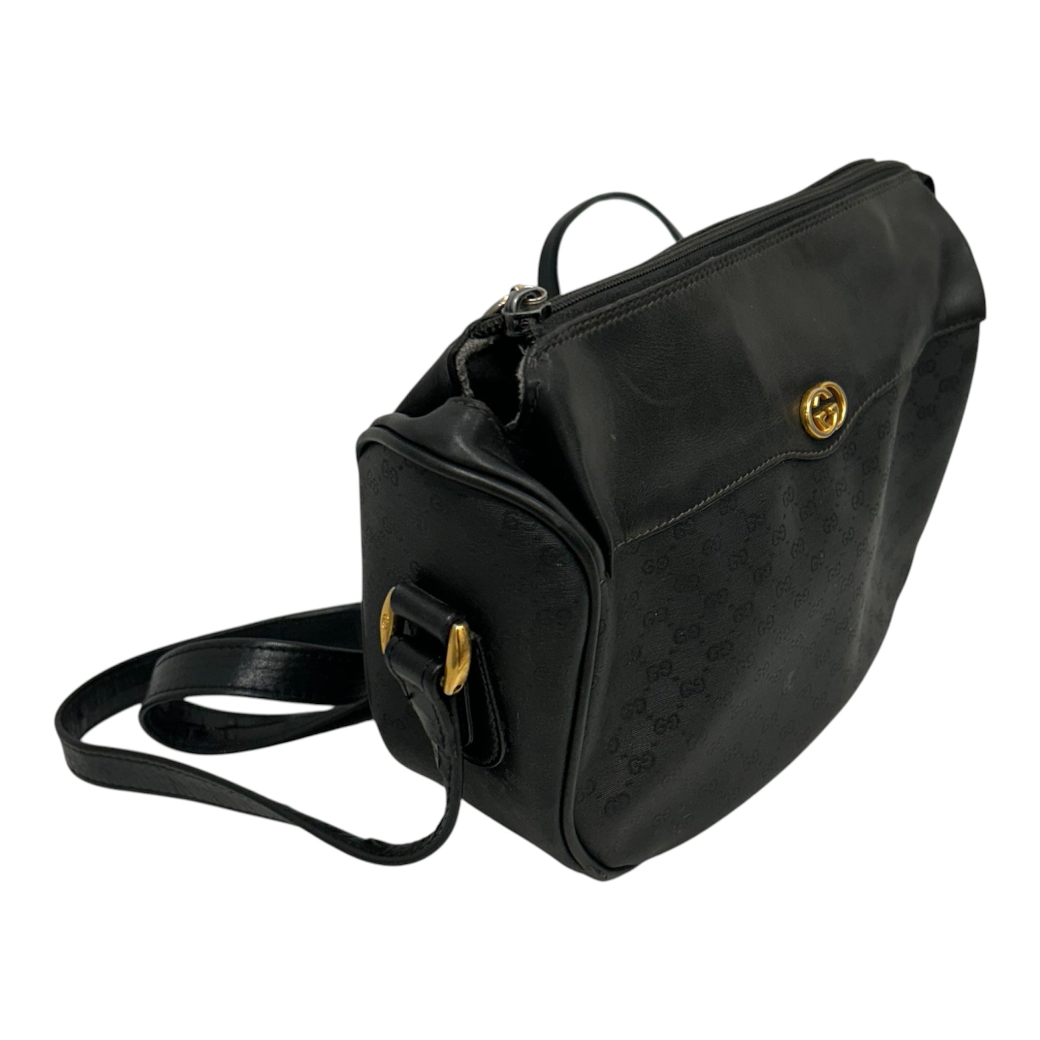 GUCCI/Bag/Monogram/Leather/BLK/VTG GG LOGO view 6