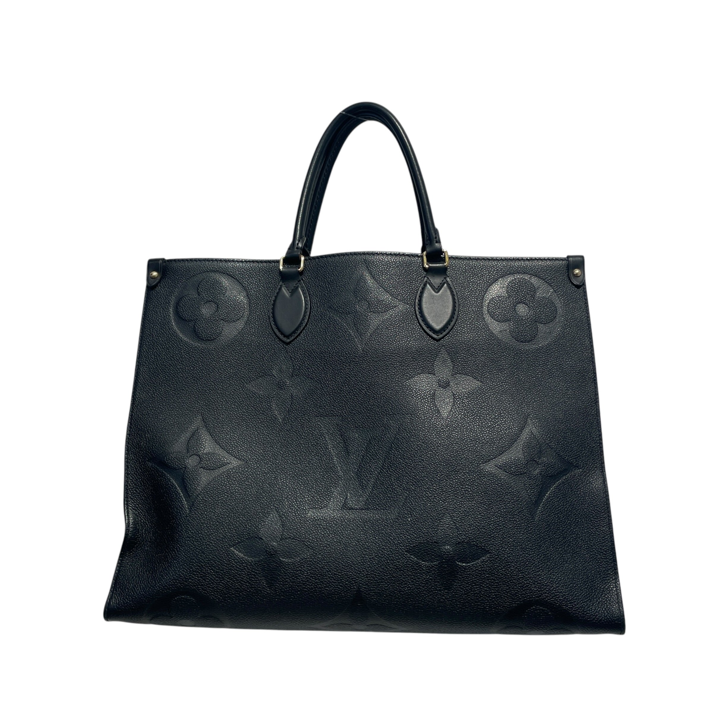 LOUIS VUITTON/Tote Bag/Leather/BLK/onthego gm tote view 2