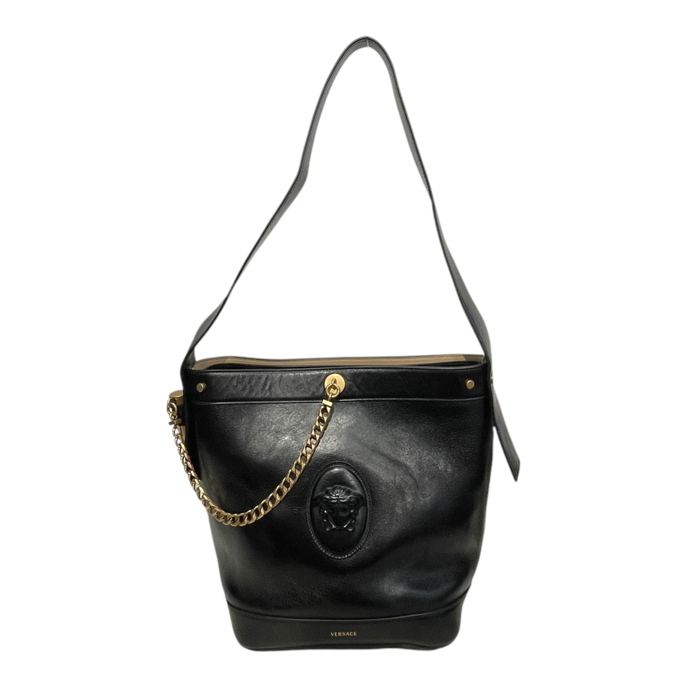 VERSACE/Hand Bag/Leather/BLK/LOGO/CHAIN view 1
