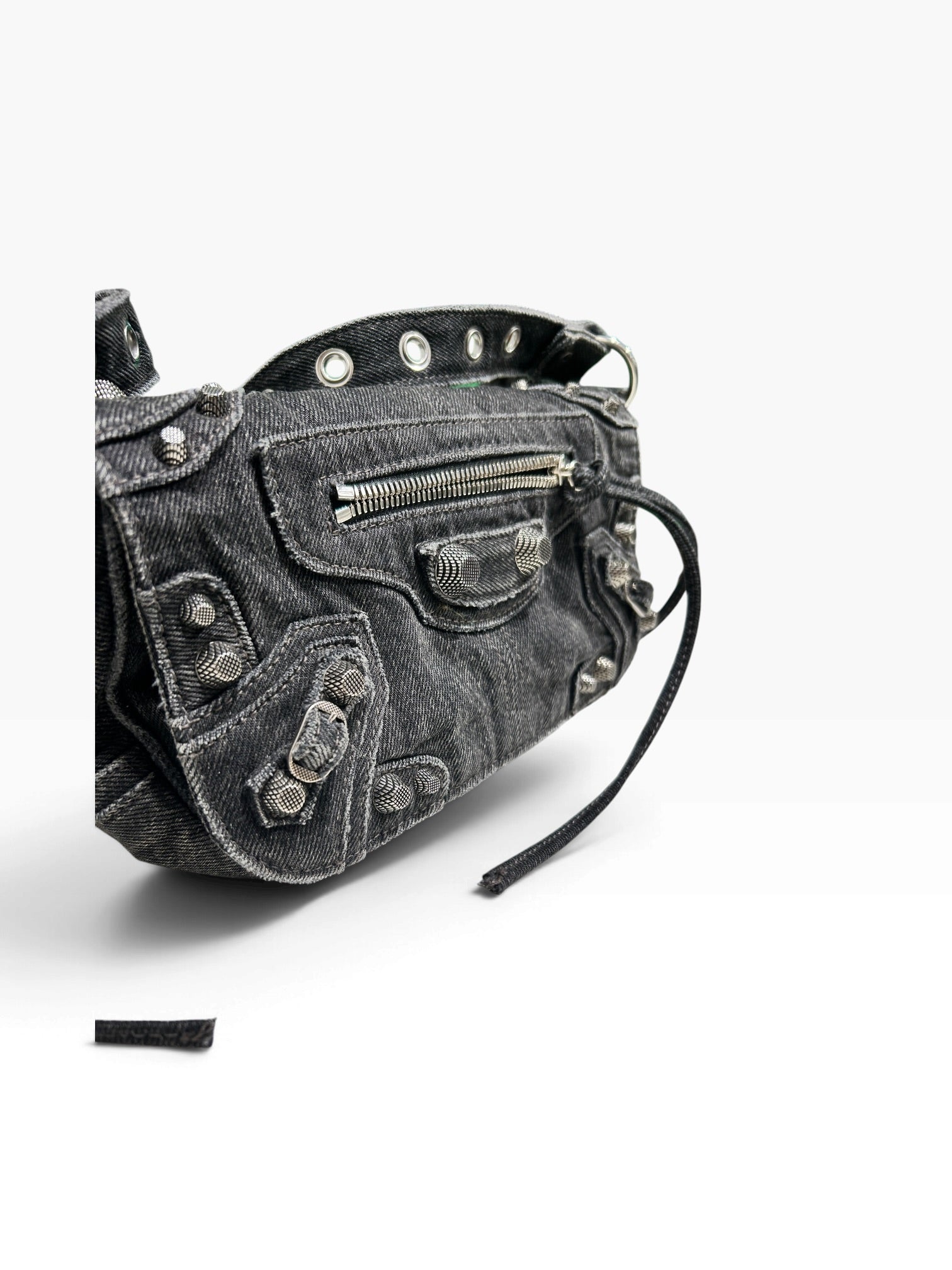 BALENCIAGA/Bag/Denim/BLK/DENIM CAGOLE CROSSBODY view 6