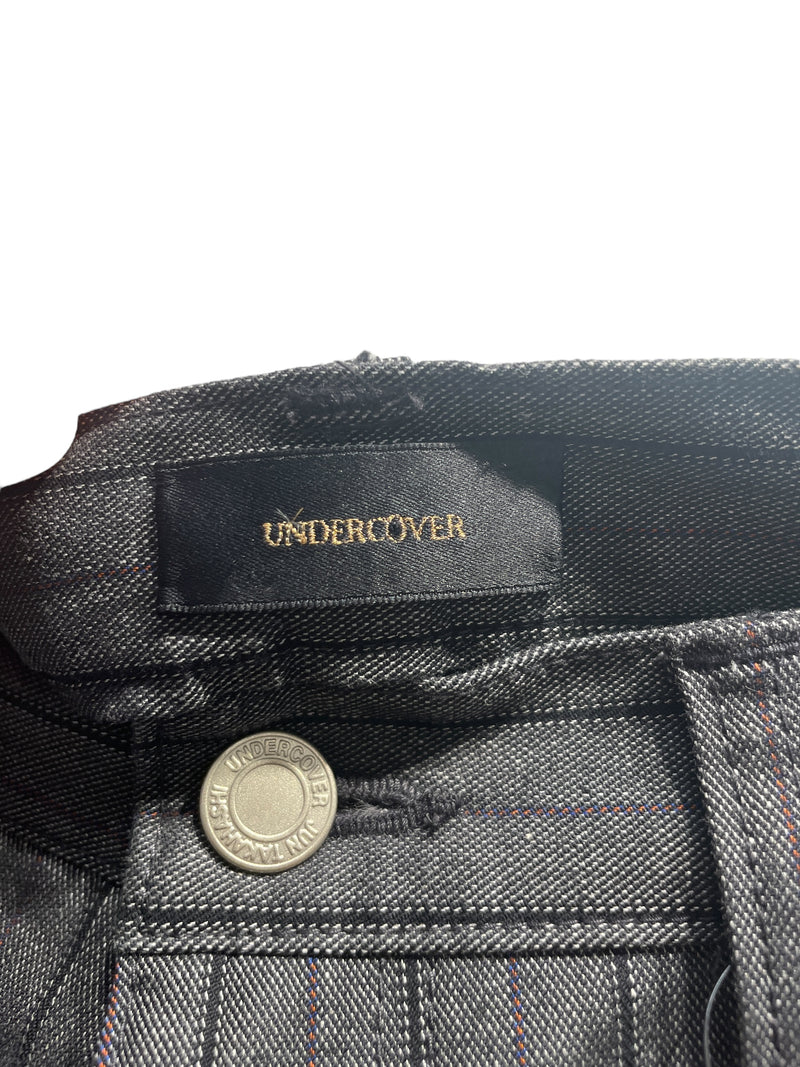 UNDERCOVER/Straight Pants/M/GRY/Stripe/