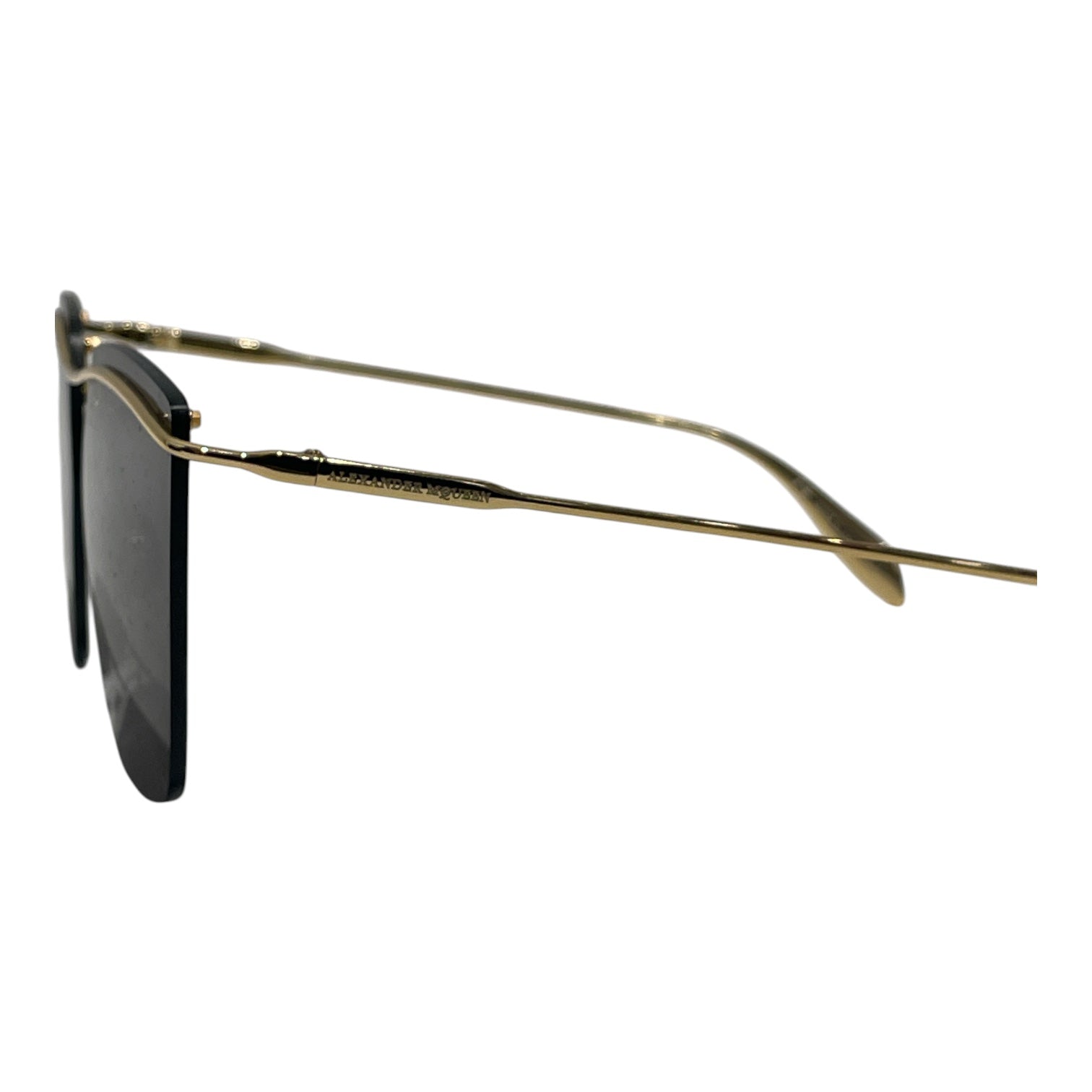 Alexander McQueen/Sunglasses/Celluloid/BLK/L's/AMU144S GOLD BAR view 3