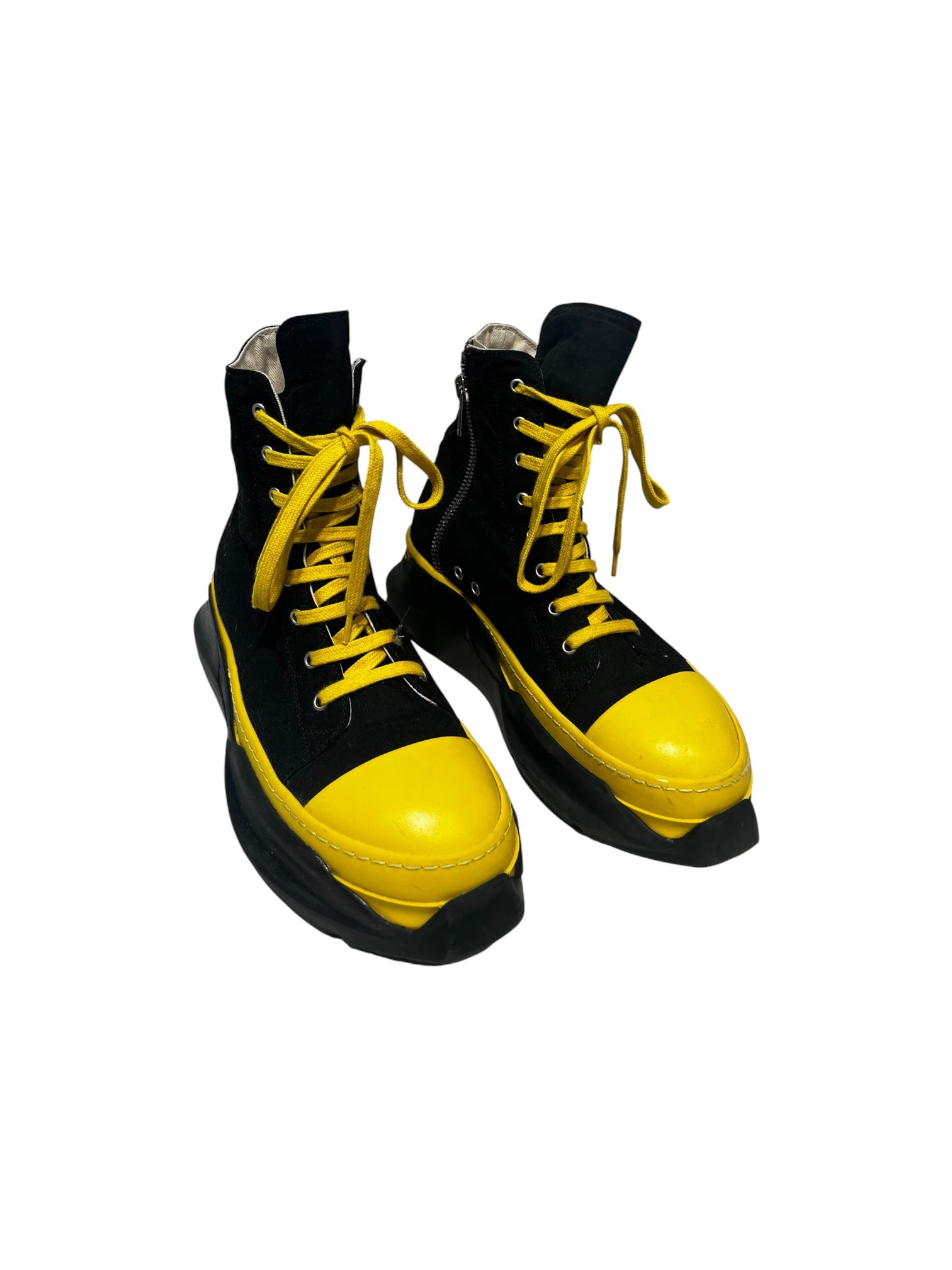 RICK OWENS DRKSHDW/Hi-Sneakers/EU 42/Cotton/BLK/Abstract Ramone view 3