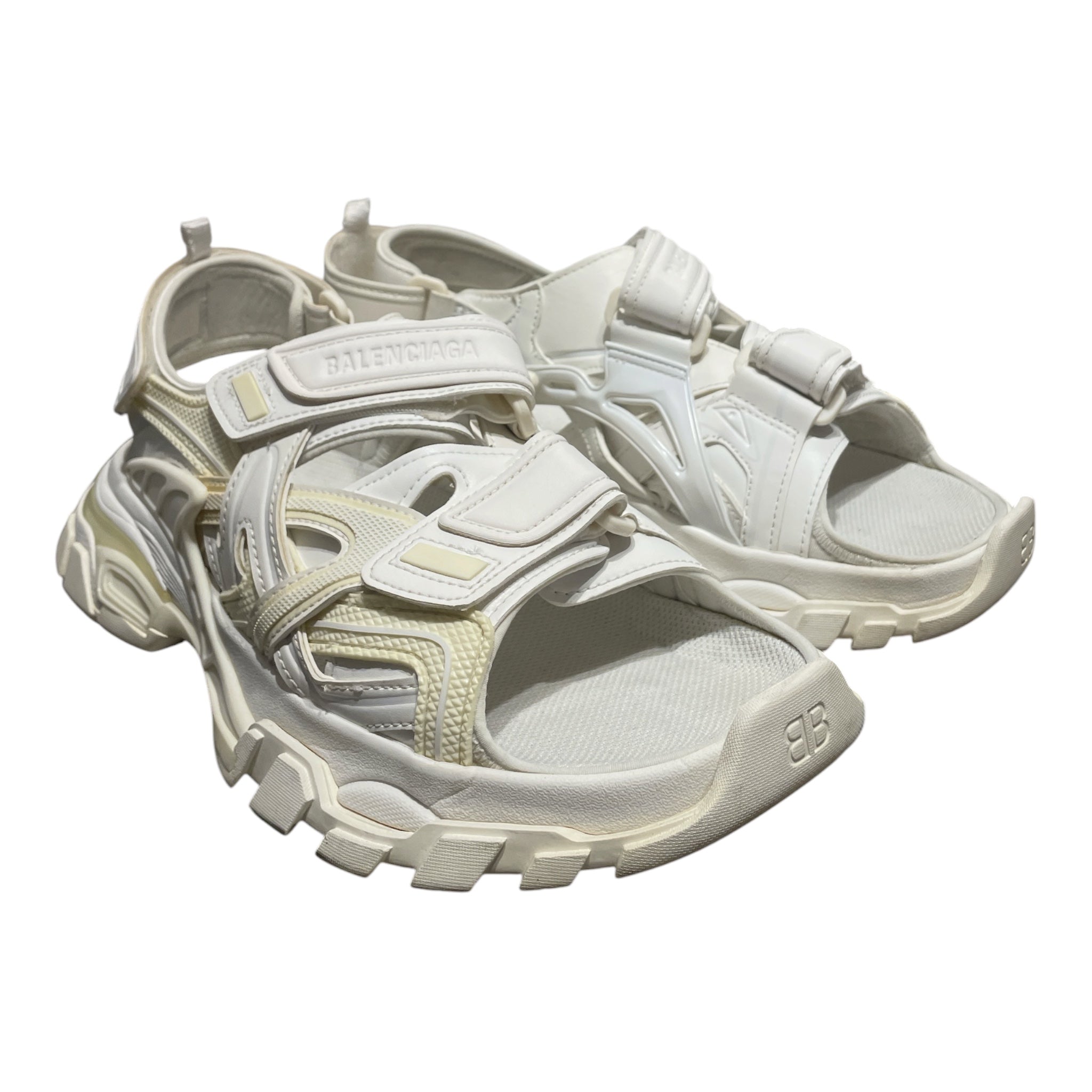 BALENCIAGA/Sandals/EU 40/WHT/track slides velcro view 1