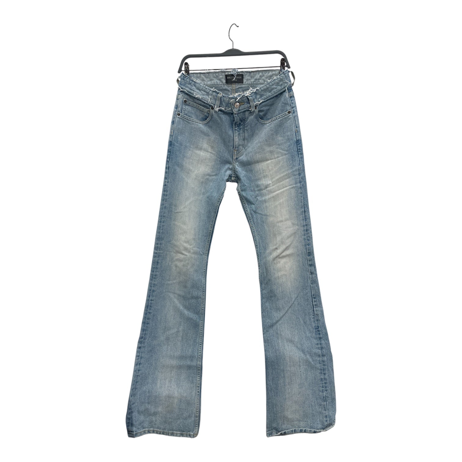 BALENCIAGA/Pants/XS/Denim/BLU/UNISEX/FRAYED TOP view 1