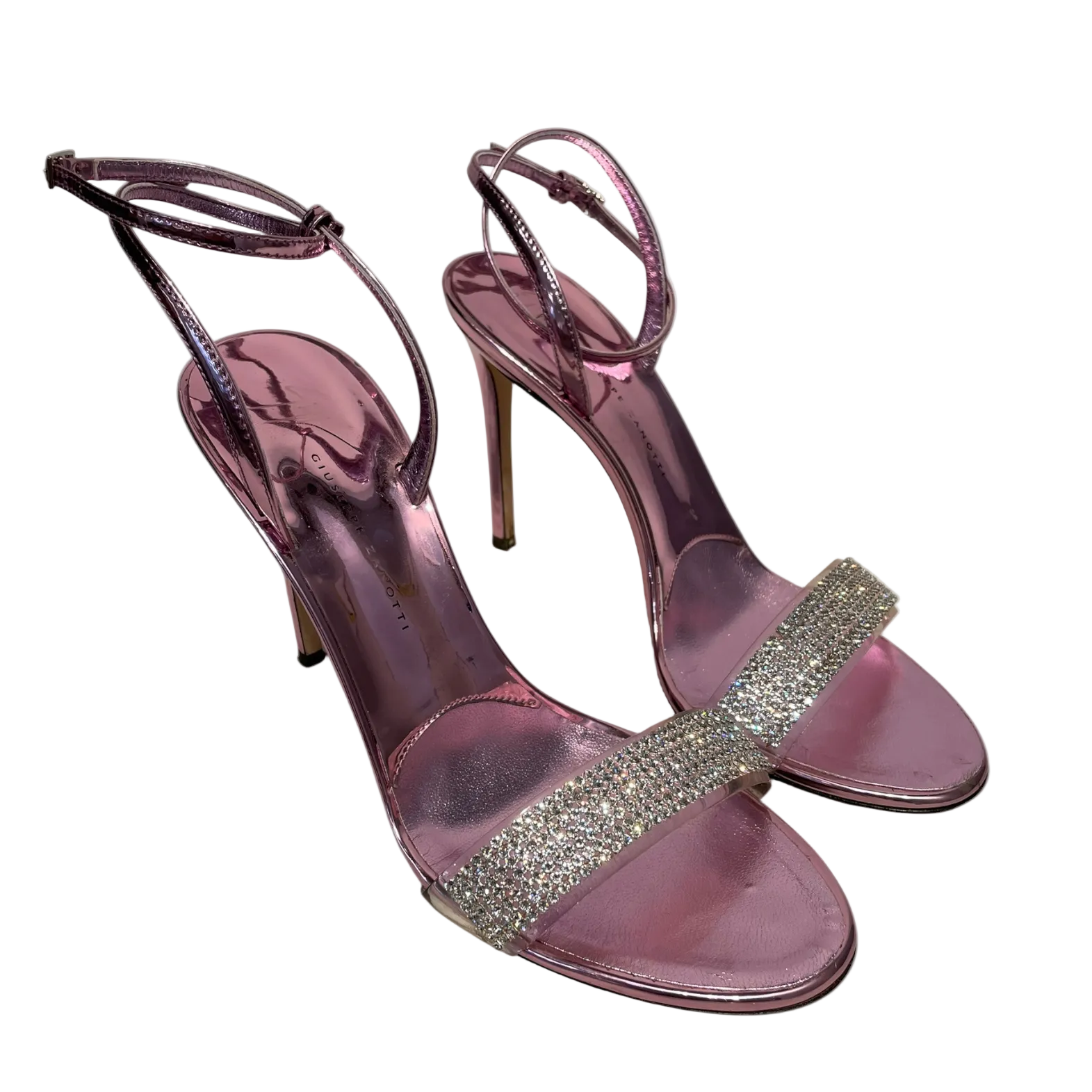 GIUSEPPE ZANOTTI DESIGN/Heels/EU 37.5/Leather/PPL/METALIC CRYSTAL DETAIL view 1