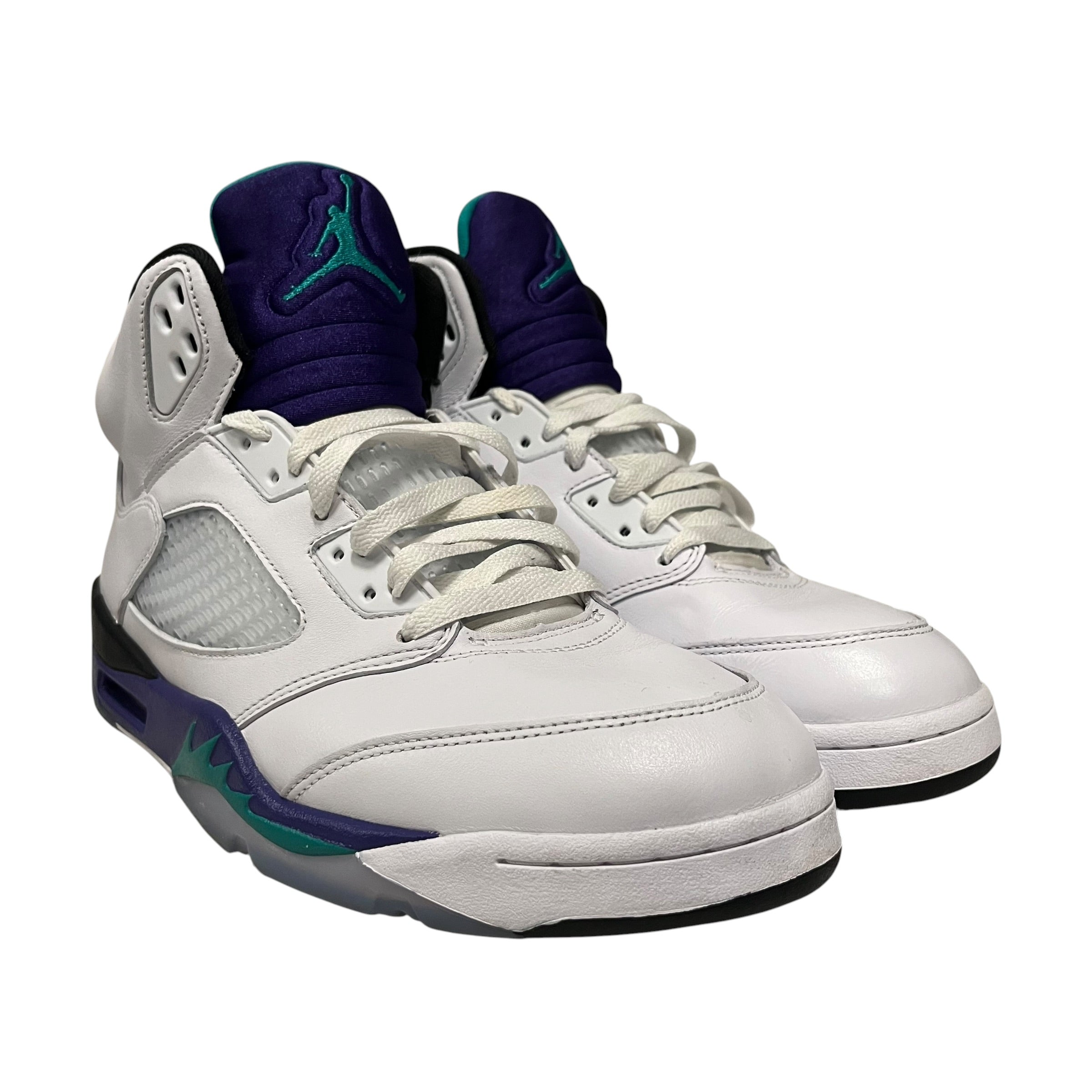 JORDAN BRAND/Hi-Sneakers/US 12/Leather/WHT/jordan 5 grape wht shoes view 1