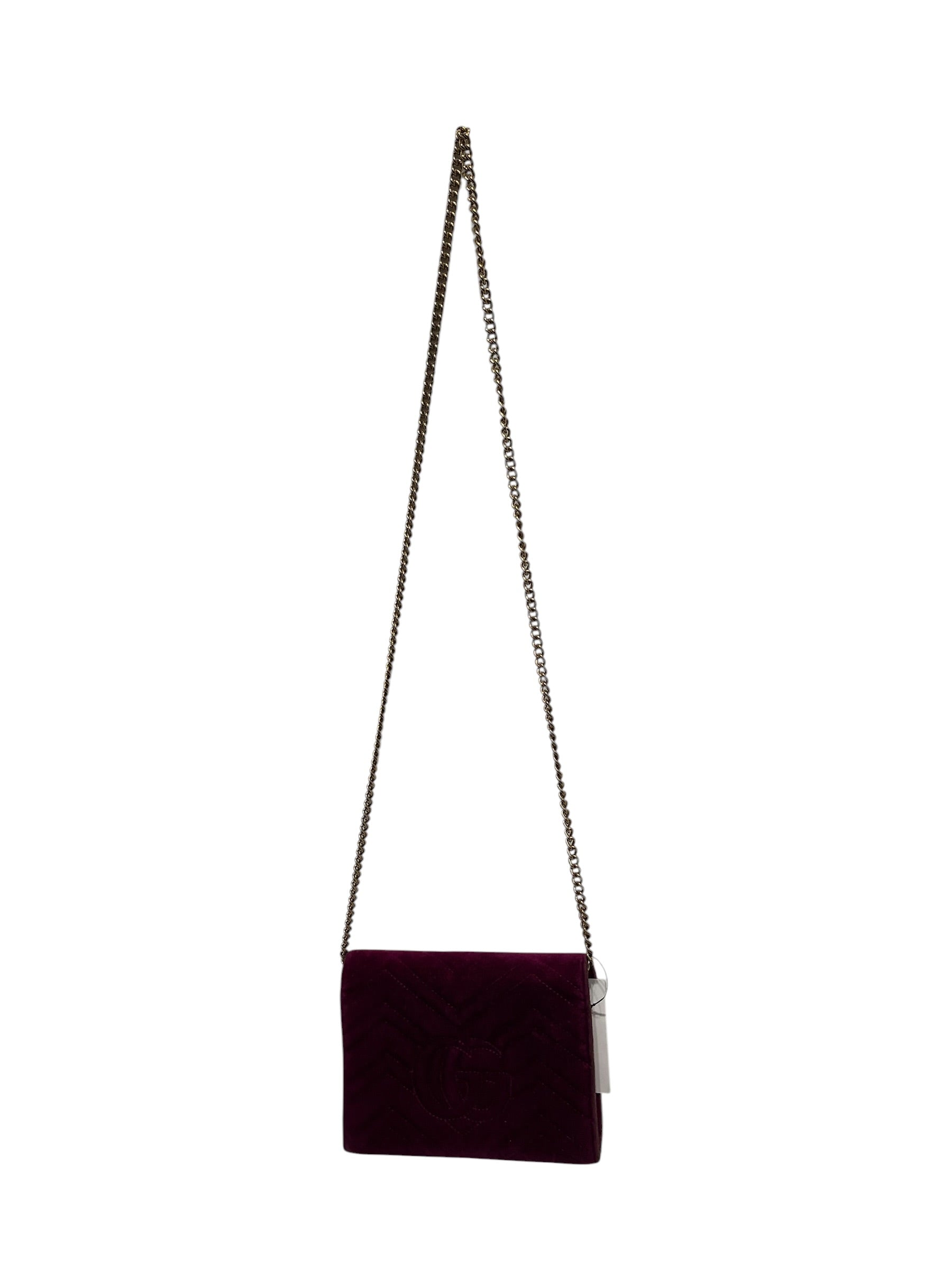 GUCCI/Cross Body Bag/Suede/PPL/Marmont Chain view 3