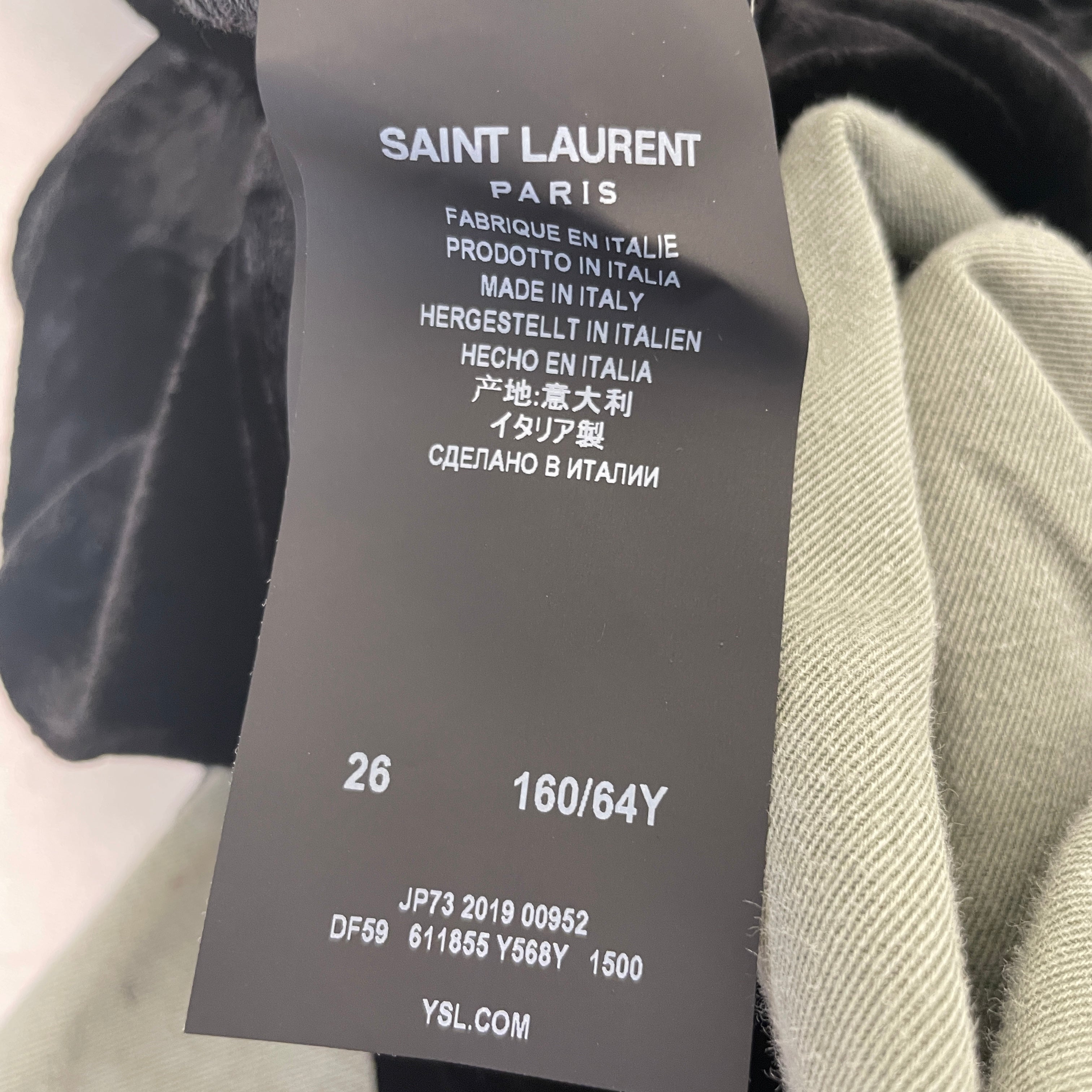 SAINT LAURENT/Slacks/26/Velour/BRD/VELOUR DRESS PANT view 4