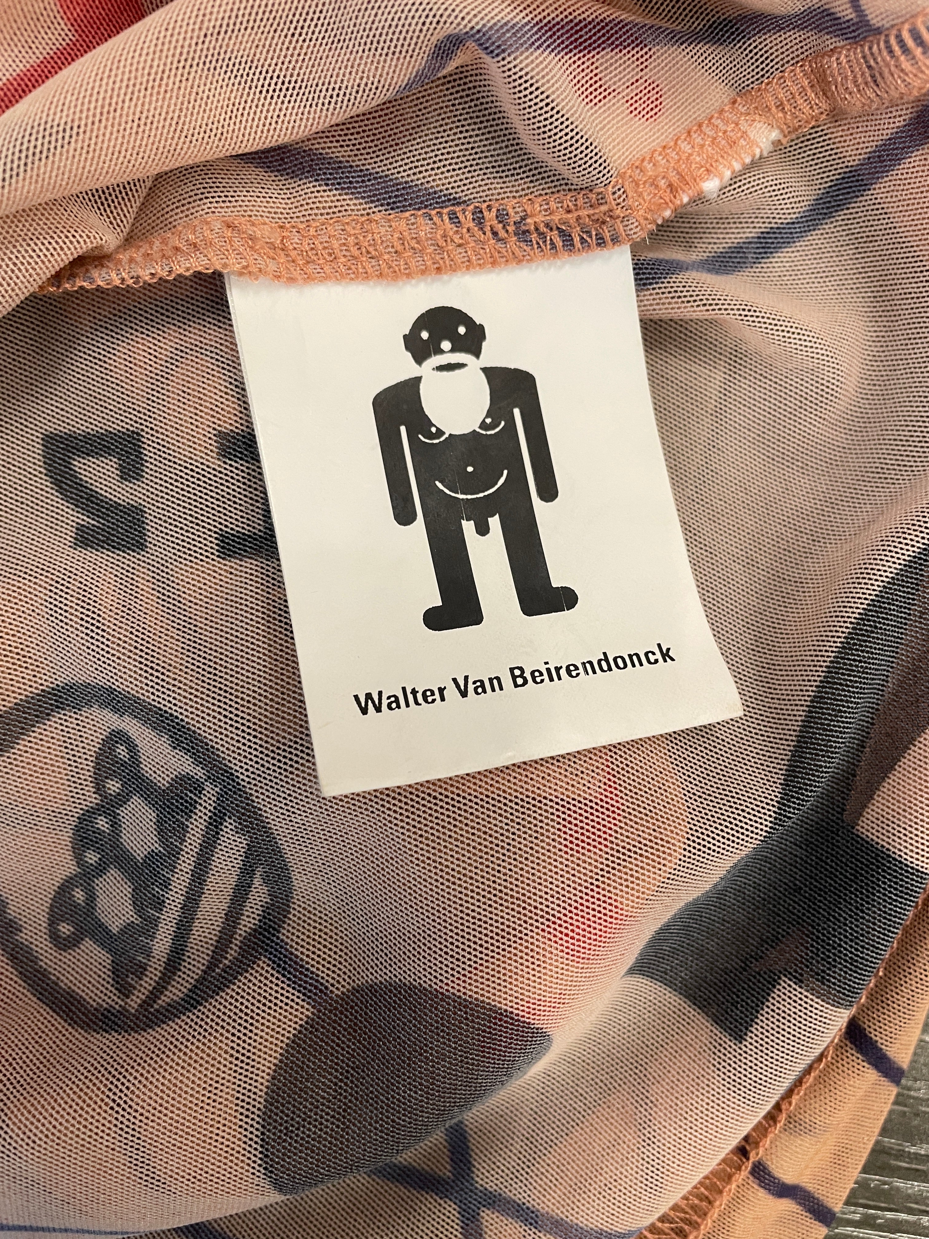 Walter Van Beirendonck/LS T-Shirt/M/BEG/All Over Print/mesh dawleetoo view 5