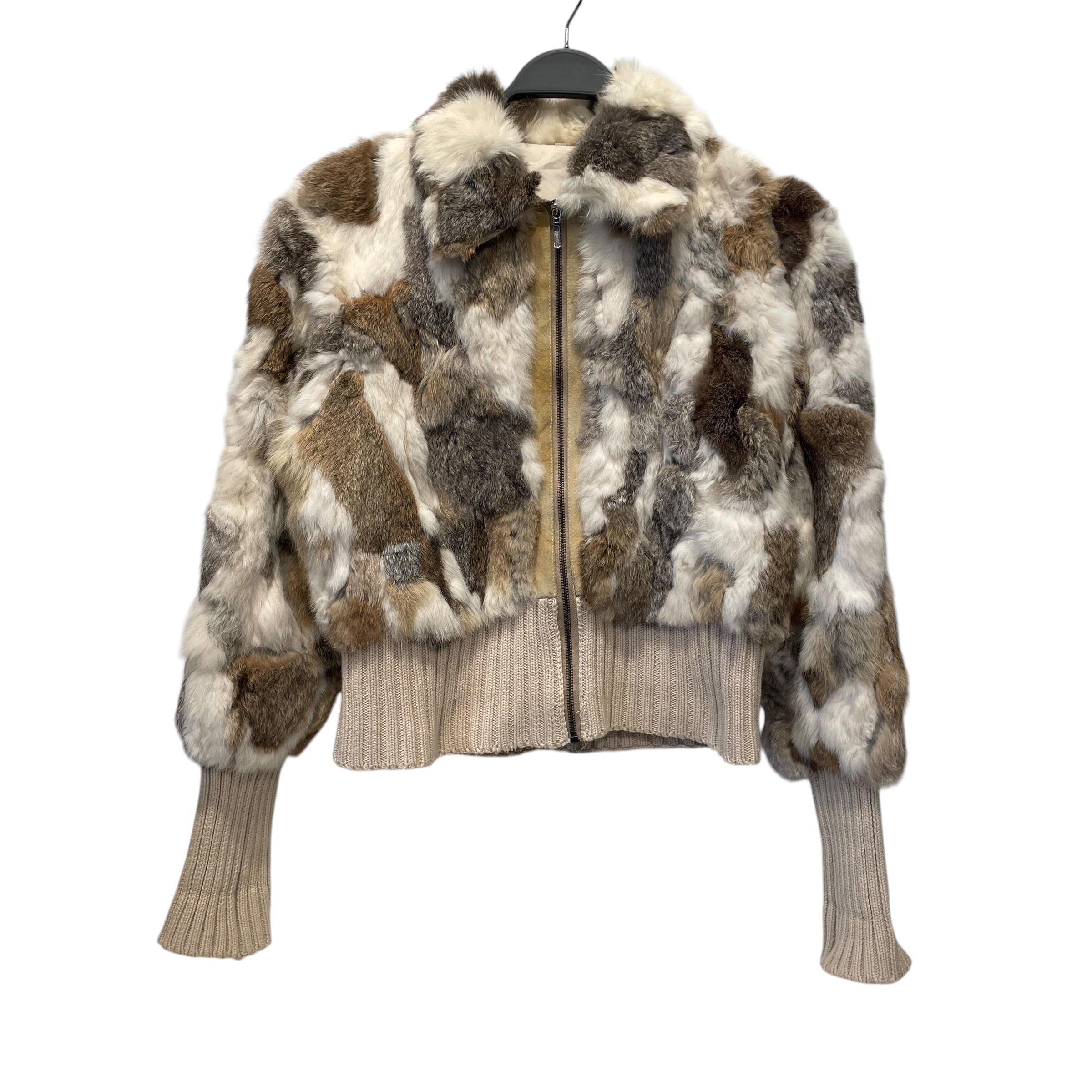 Vintage/Flight Jkt/Fur/MLT/PATCHWORK RABBIT FUR view 1