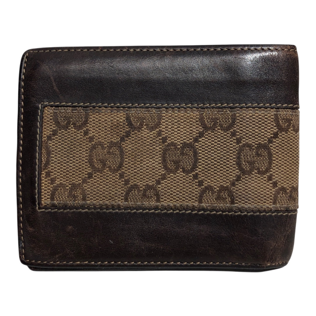 GUCCI/Bifold Wallet/Monogram/Leather/BRW/M's/Gucci Monogram Canvas Wallet view 2