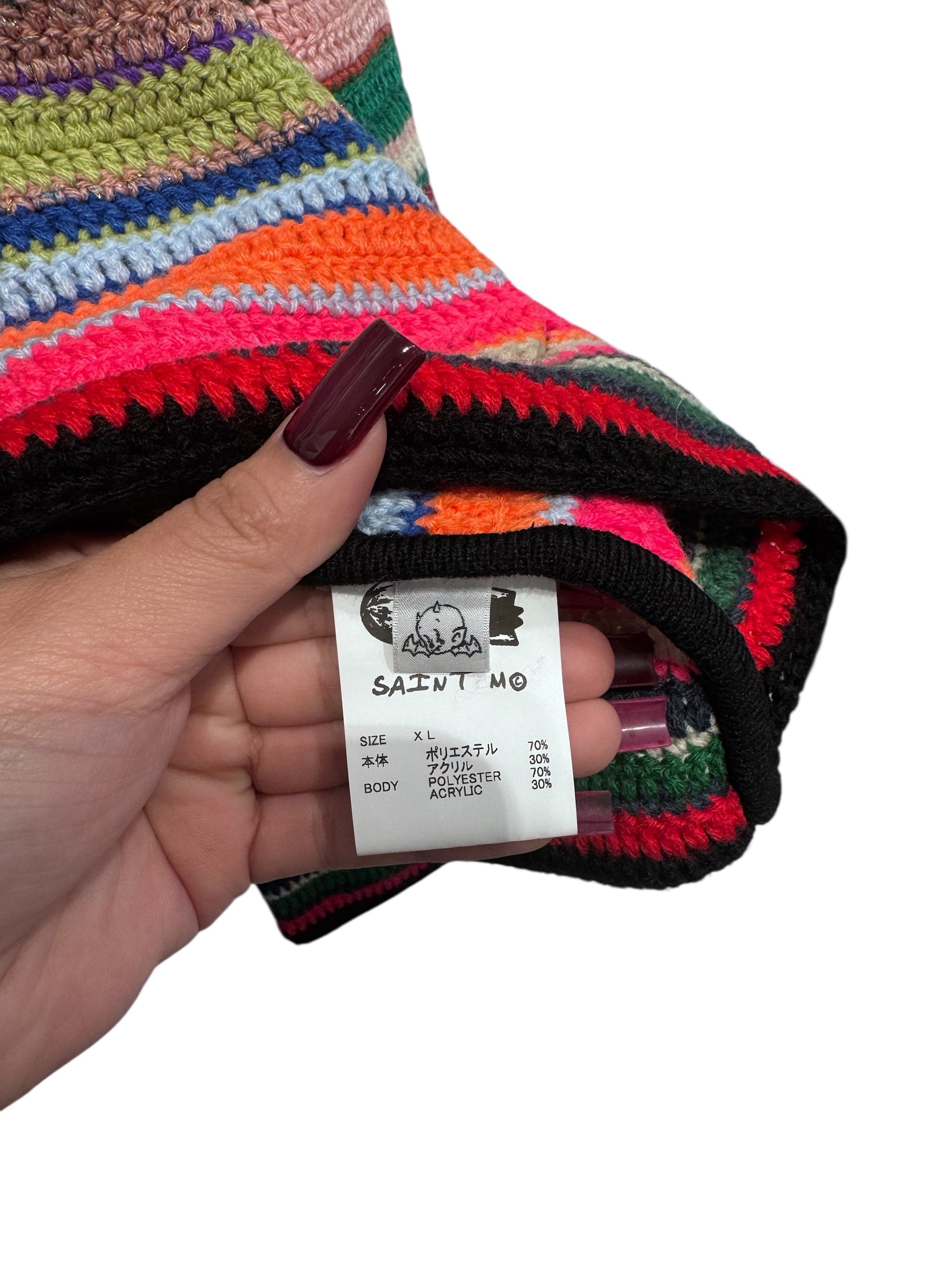 SAINT Mxxxxxx/Cardigan/XL/Stripe/MLT/knit/colorful buttons view 4
