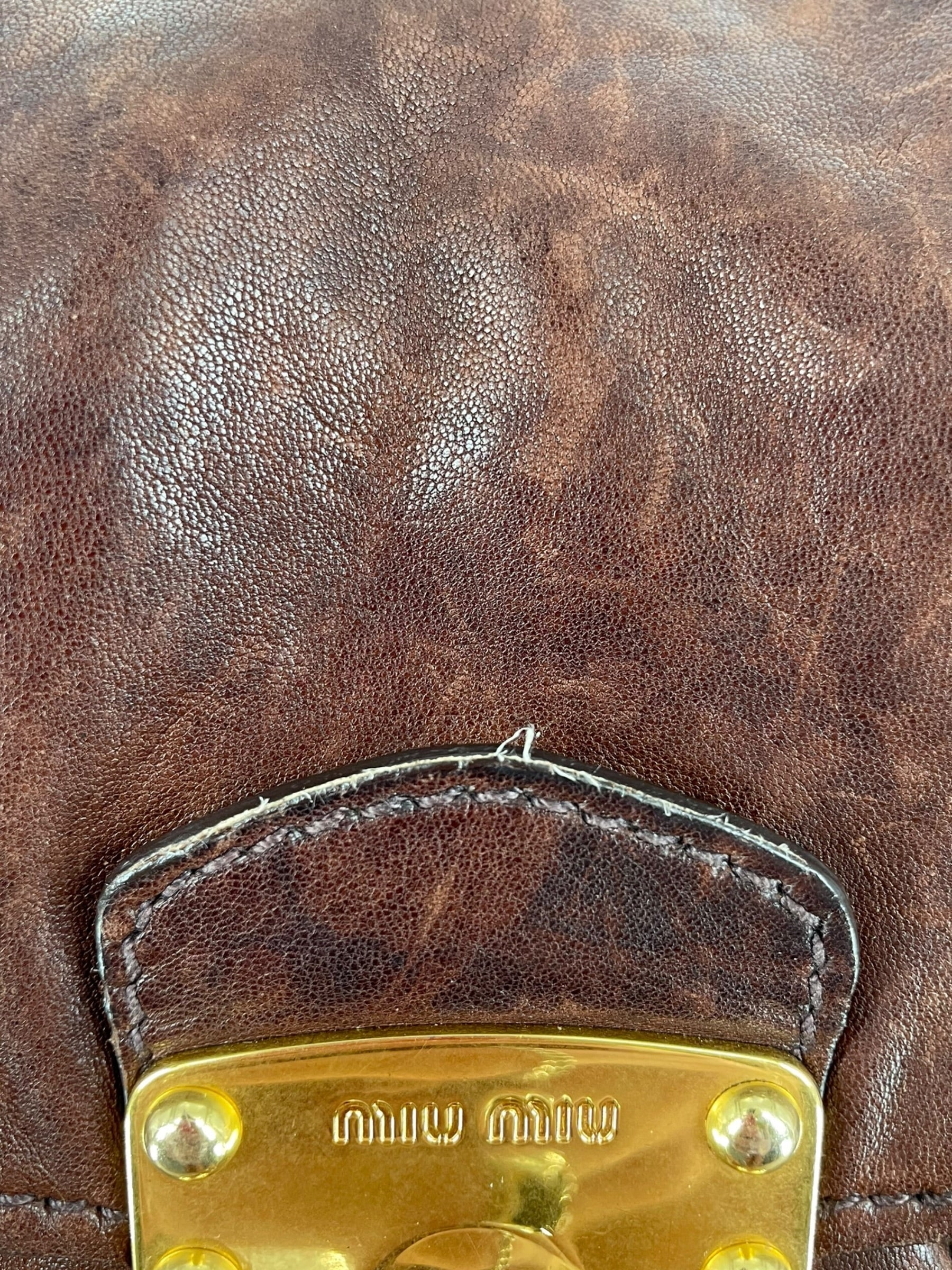 MIU MIU/Bag/Leather/BRW/MATELASSE COFFER HOBO view 9