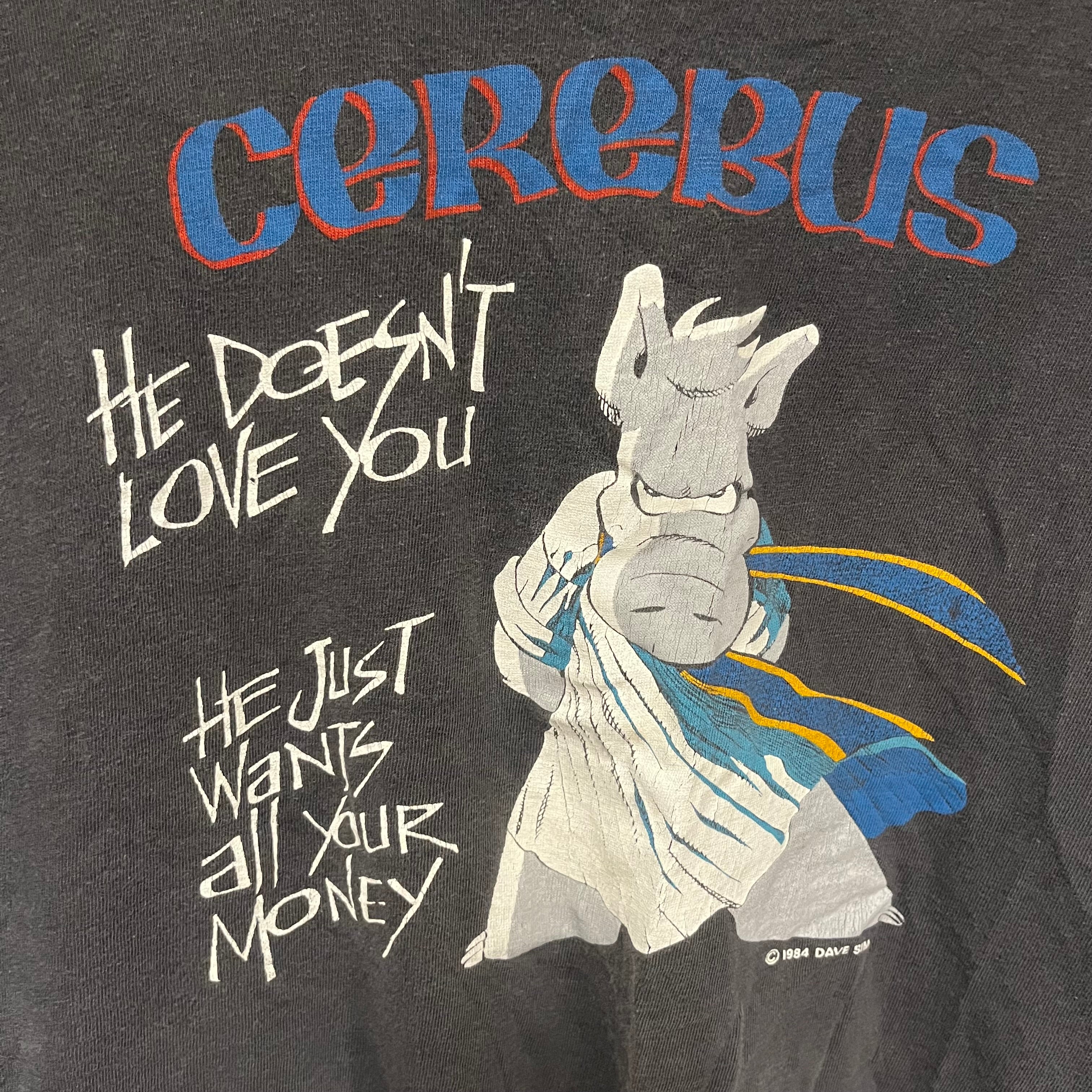 Vintage/T-Shirt/XL/Cotton/BLK/1984 cerebus view 5