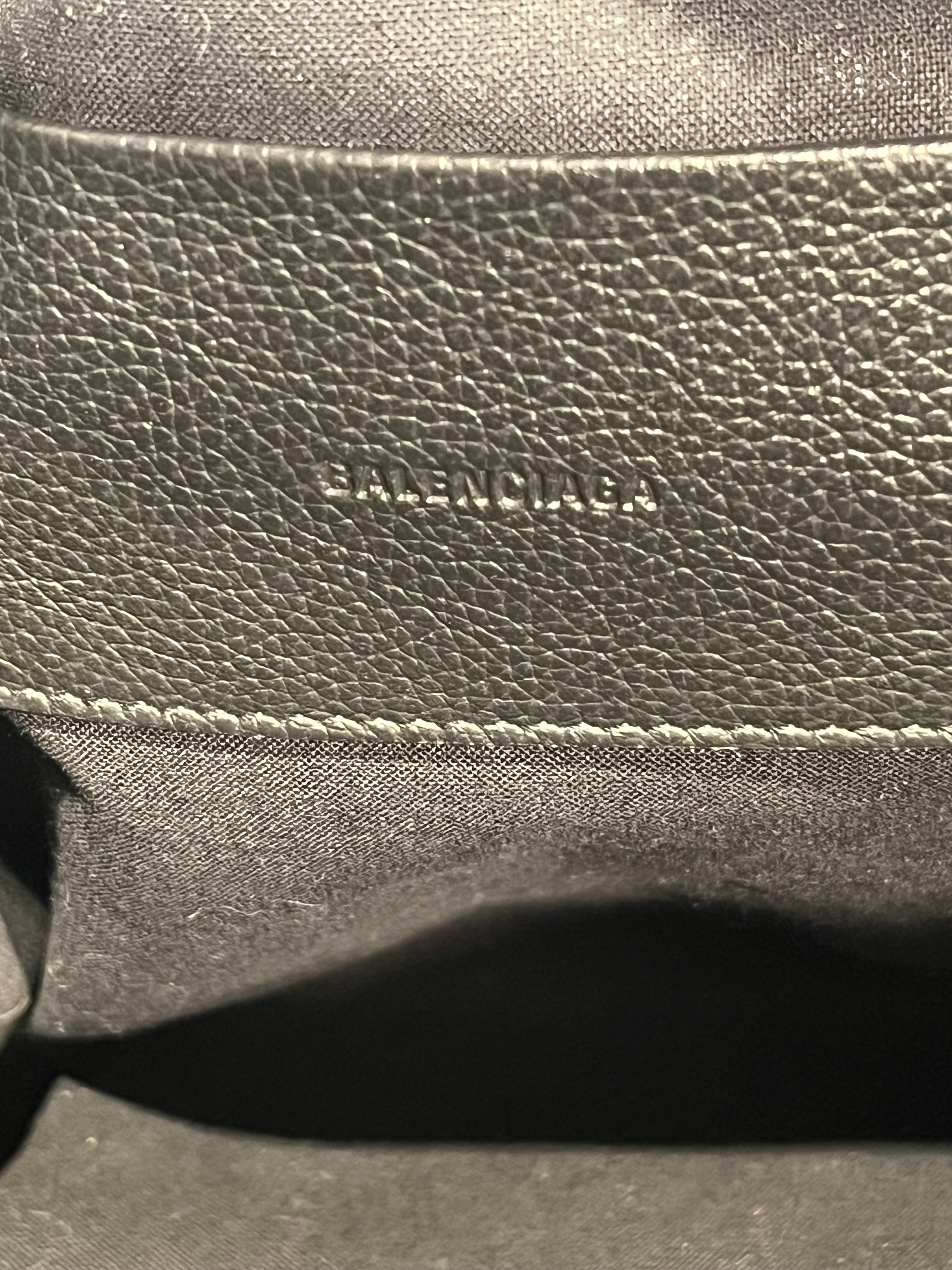 BALENCIAGA/Cross Body Bag/Goat Leather/BLK/644726 hourglass carryall bag view 4