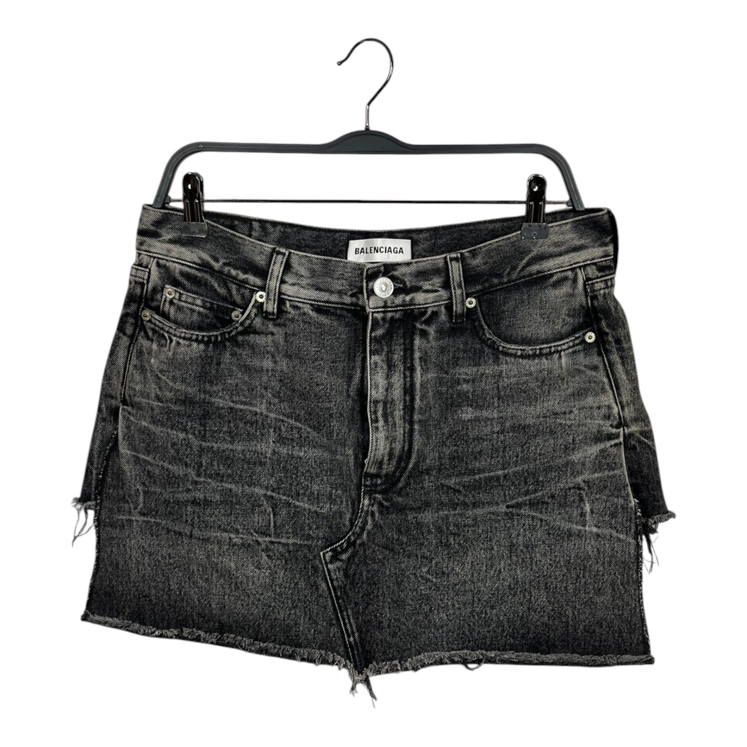 BALENCIAGA/Shorts/38/Cotton/GRY/denim skort view 1