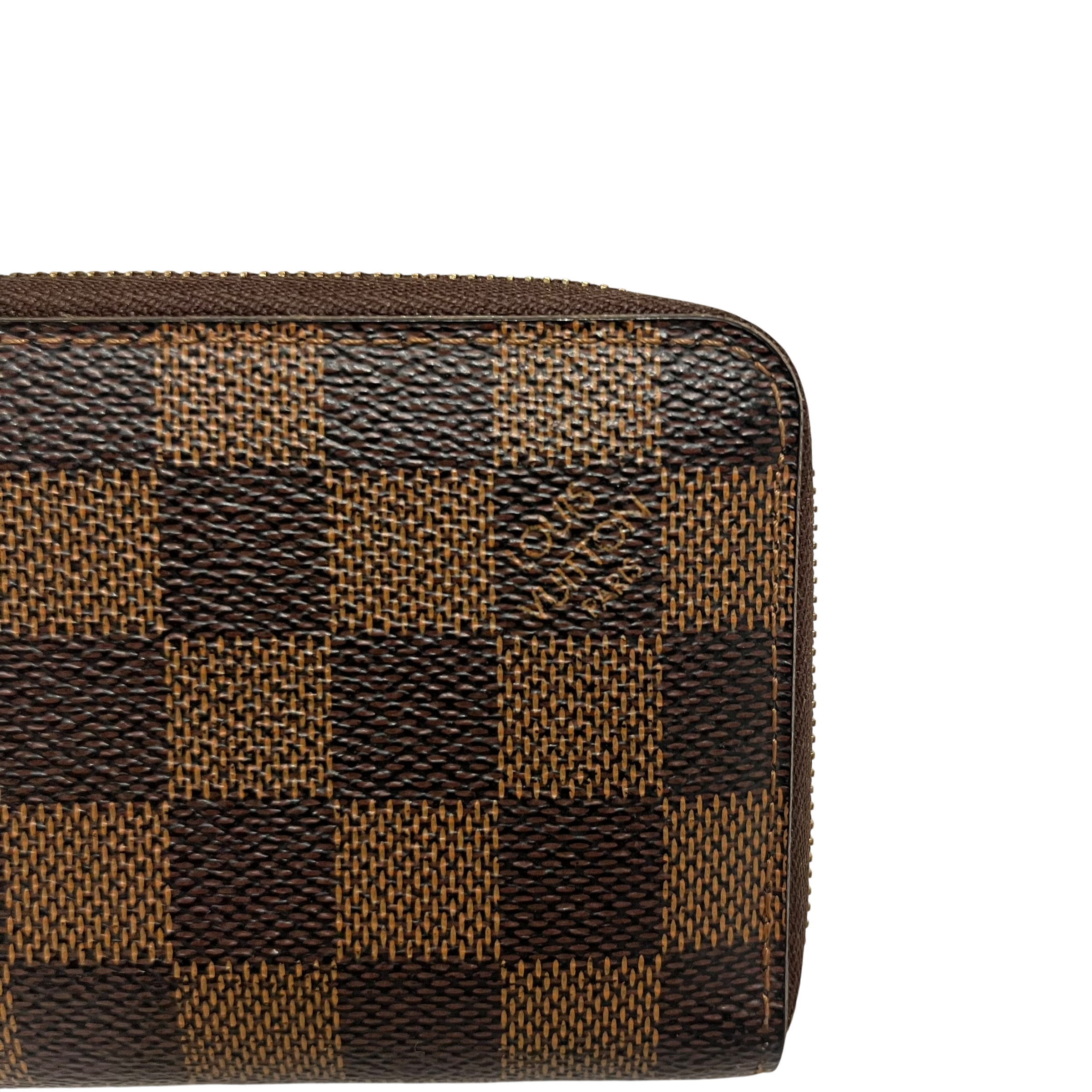 LOUIS VUITTON/Coin Wallet/Leather/BRW/M's/zip wallet view 4