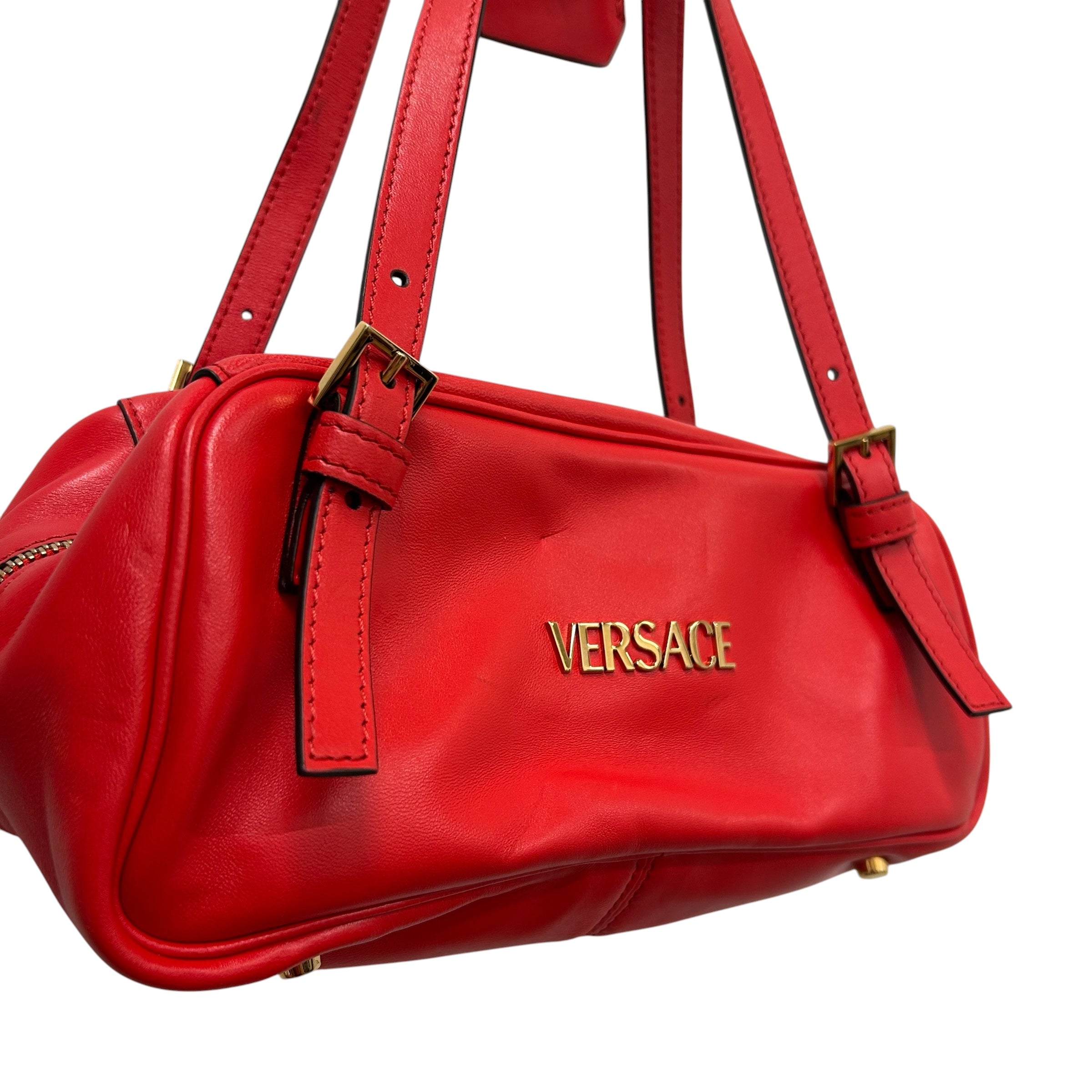 VERSACE/Bag/Lambskin/RED/TAG NAPPA BOWLING view 4