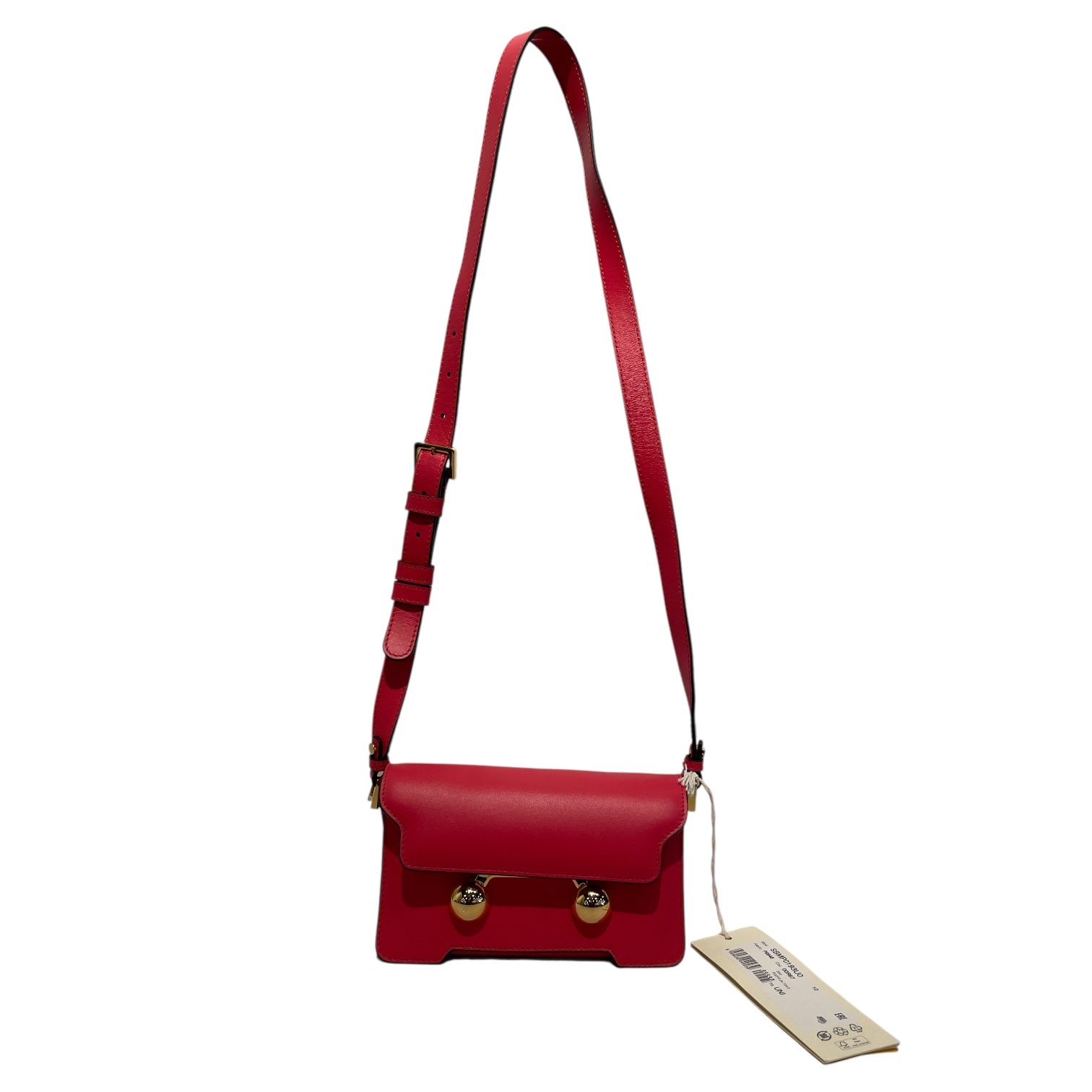 MARNI/Bag/Leather/RED/mini trunkaroo shoulder bag view 1