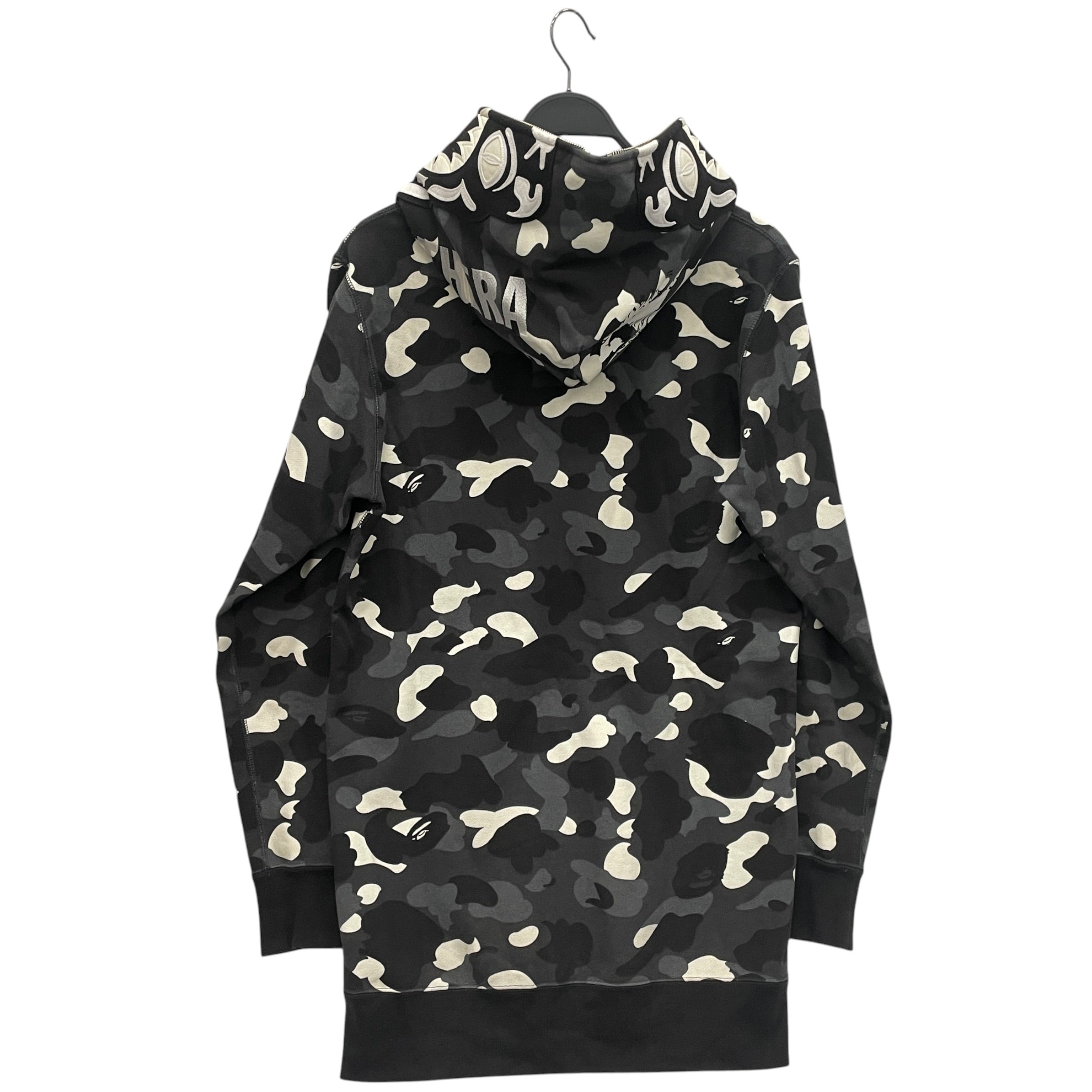 A BATHING APE/Hoodie/L/Camouflage/Cotton/BLK/SHARK TUNIC view 2