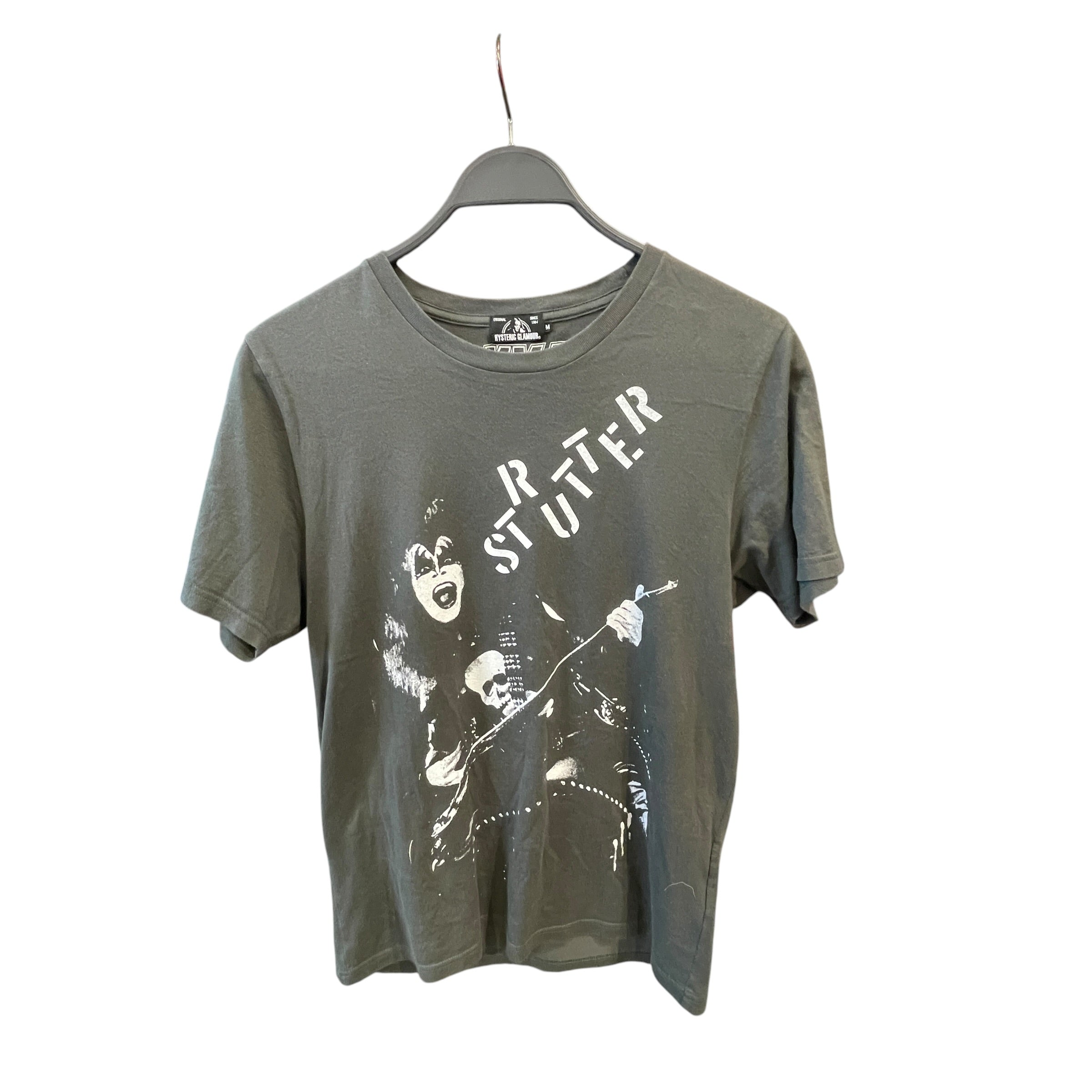 HYSTERIC GLAMOUR/T-Shirt/M/Cotton/GRY/Graphic/Strutter Kiss T-Shirt view 1