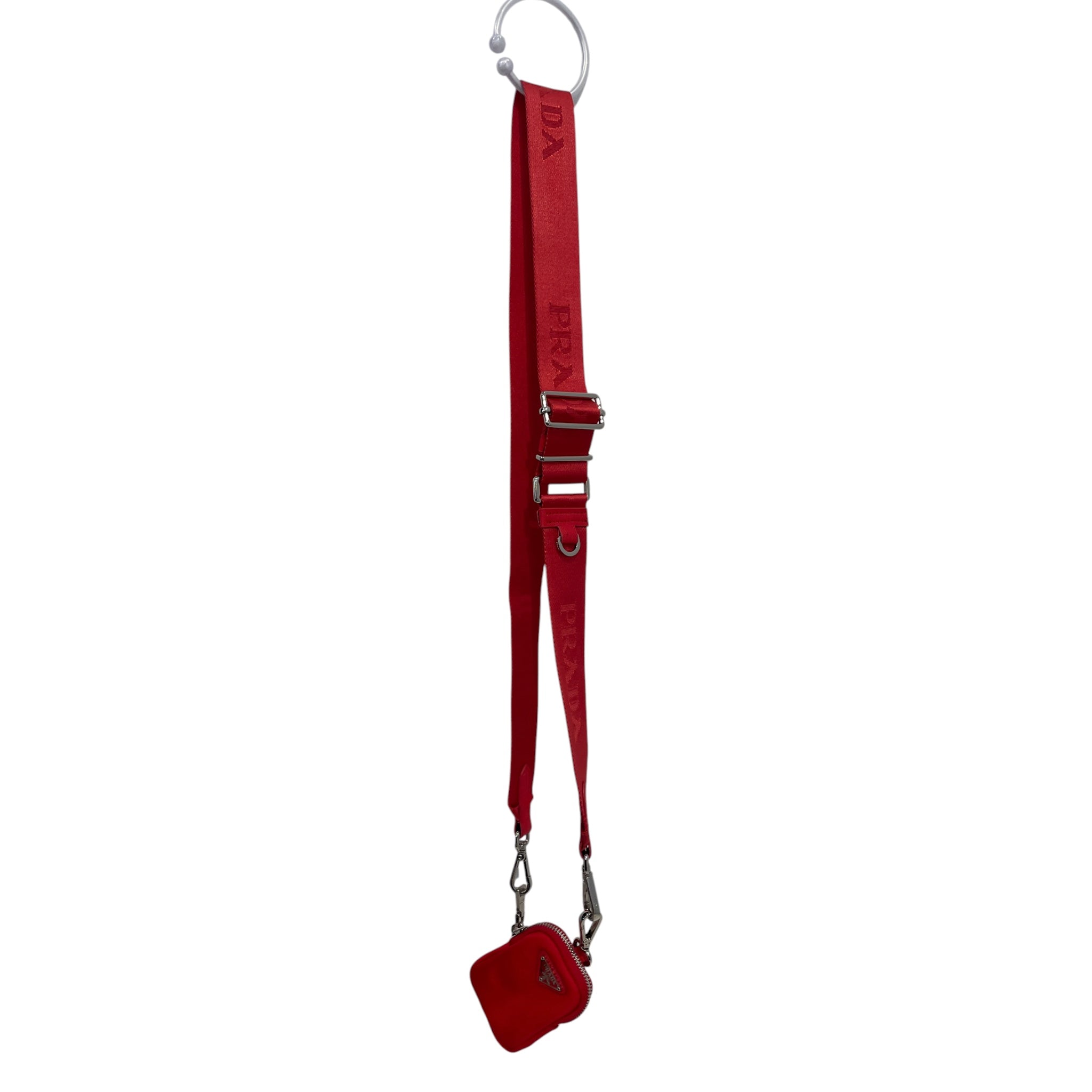 PRADA/Cross Body Bag/Nylon/RED/Mini Pouch Sling view 1