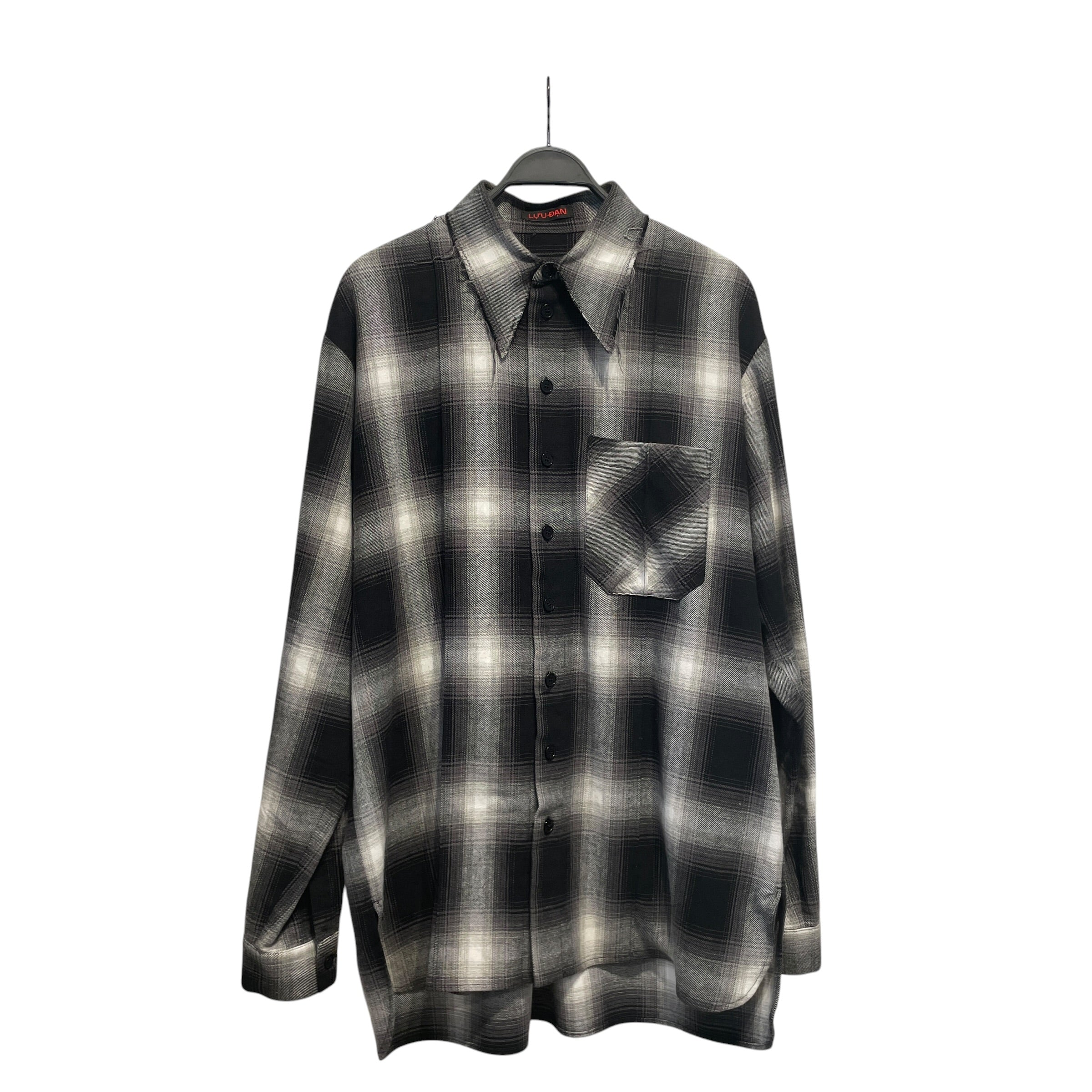 Luu Dan/LS Shirt/L/Cotton/GRY/Plaid/ view 1