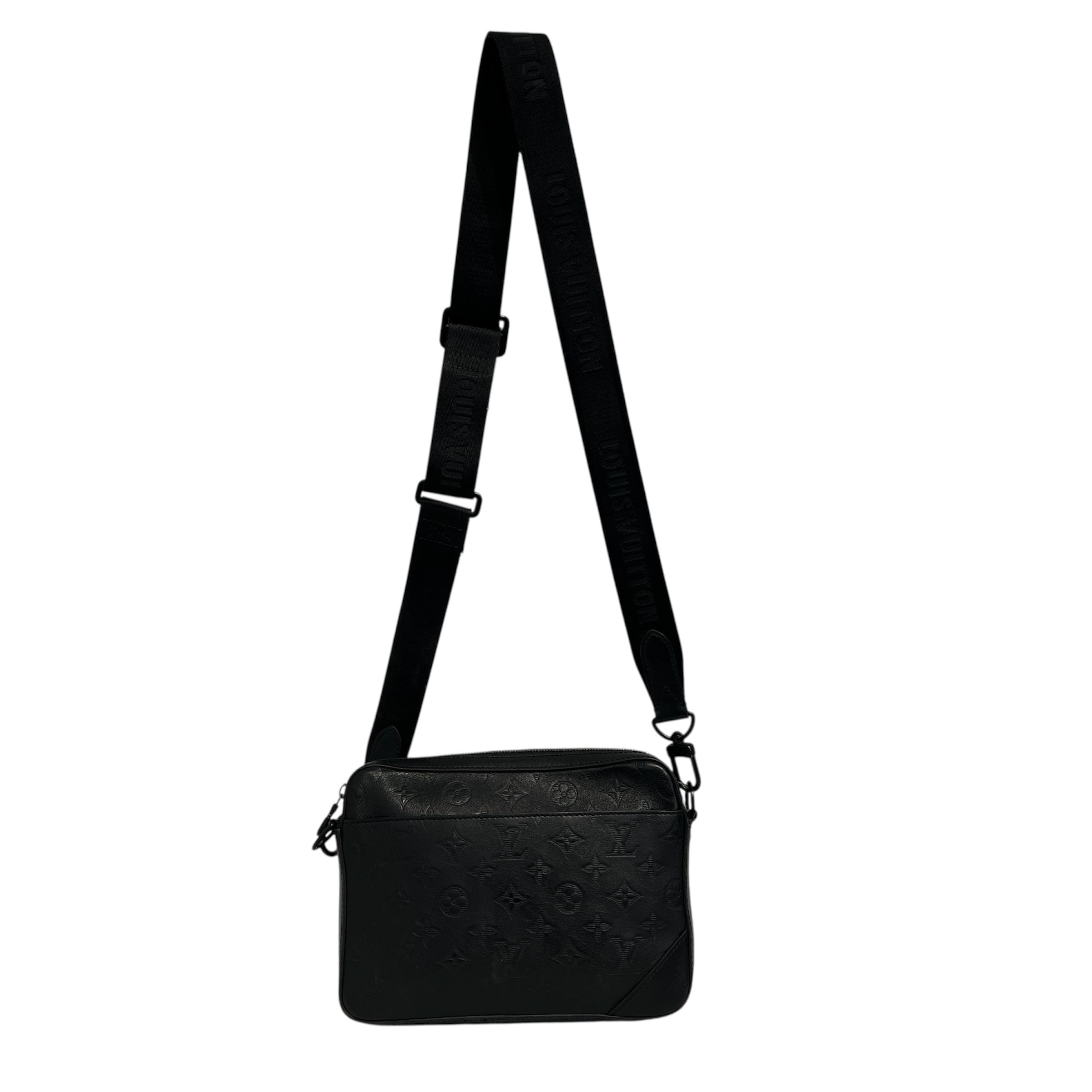 LOUIS VUITTON/Cross Body Bag/Monogram/Leather/BLK/Shadow Trio view 1