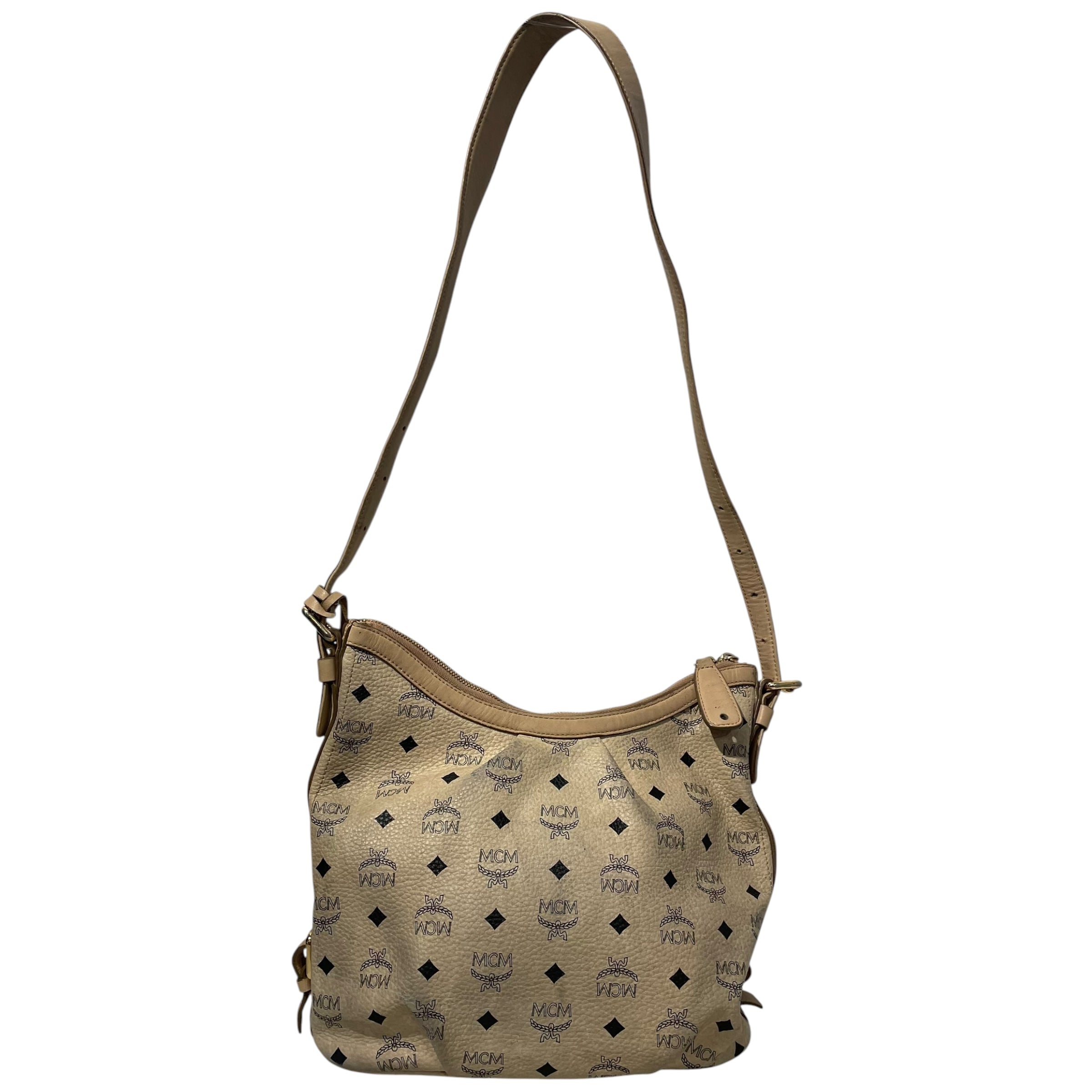 MCM/Boston Bag/Monogram/Leather/BEG/J6219 view 2