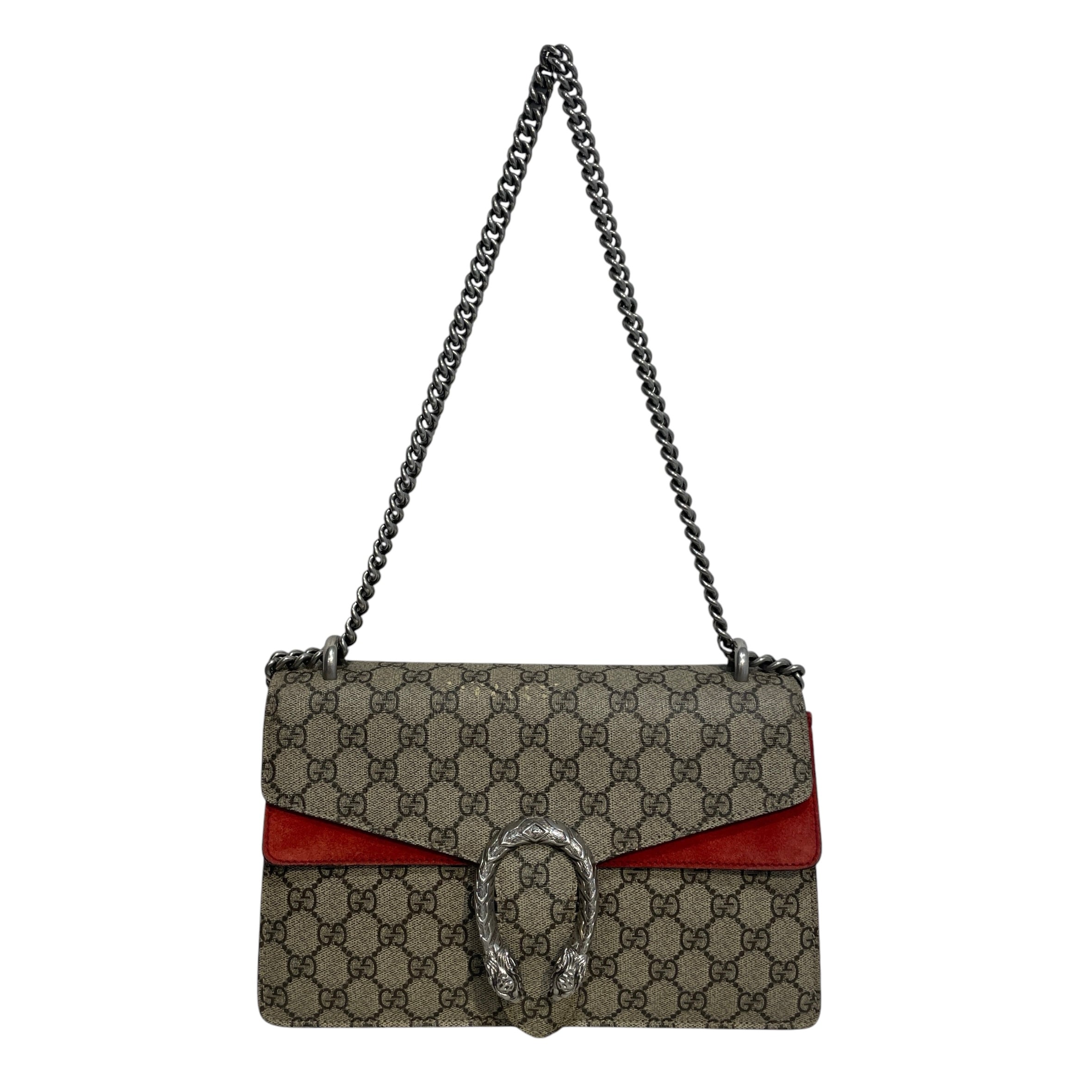 GUCCI/Cross Body Bag/Monogram/Leather/GRY/GG Supreme Dionysus Bag view 1