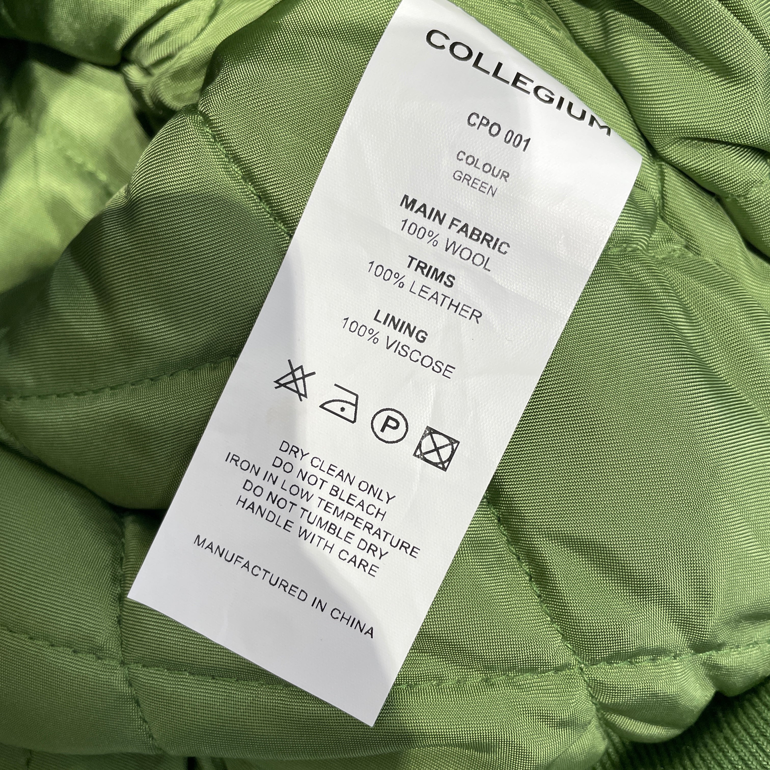 COLLEGIUM/Souvenir Jkt/S/Wool/GRN/Pillar Uniform Varsity Jacket view 4