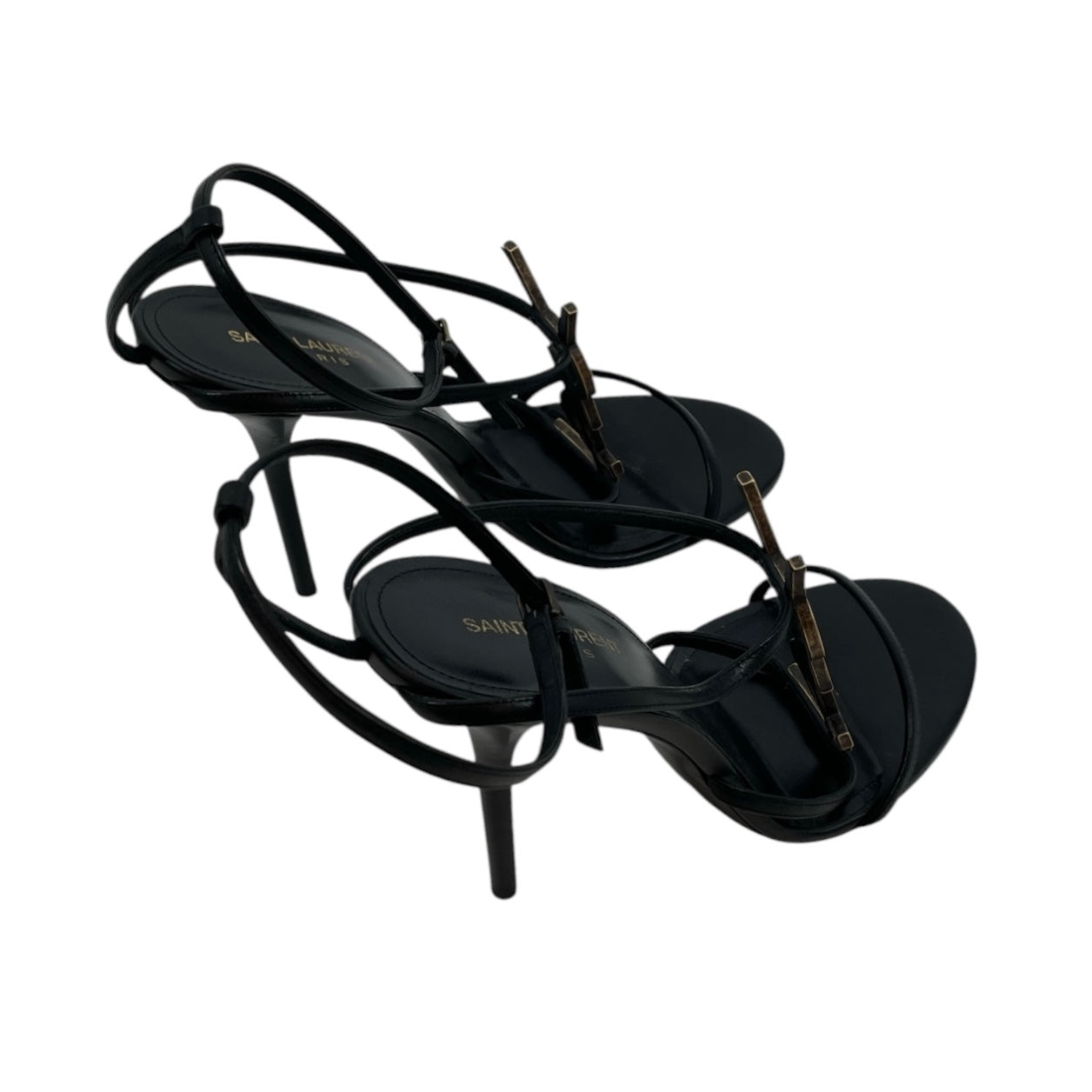 SAINT LAURENT/Heels/EU 42/Leather/BLK/CASSADRA 100 HEELS view 2