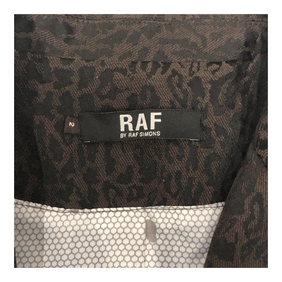 RAF SIMONS/Jacket/2/Wool/BRW/Leopard/ view 3