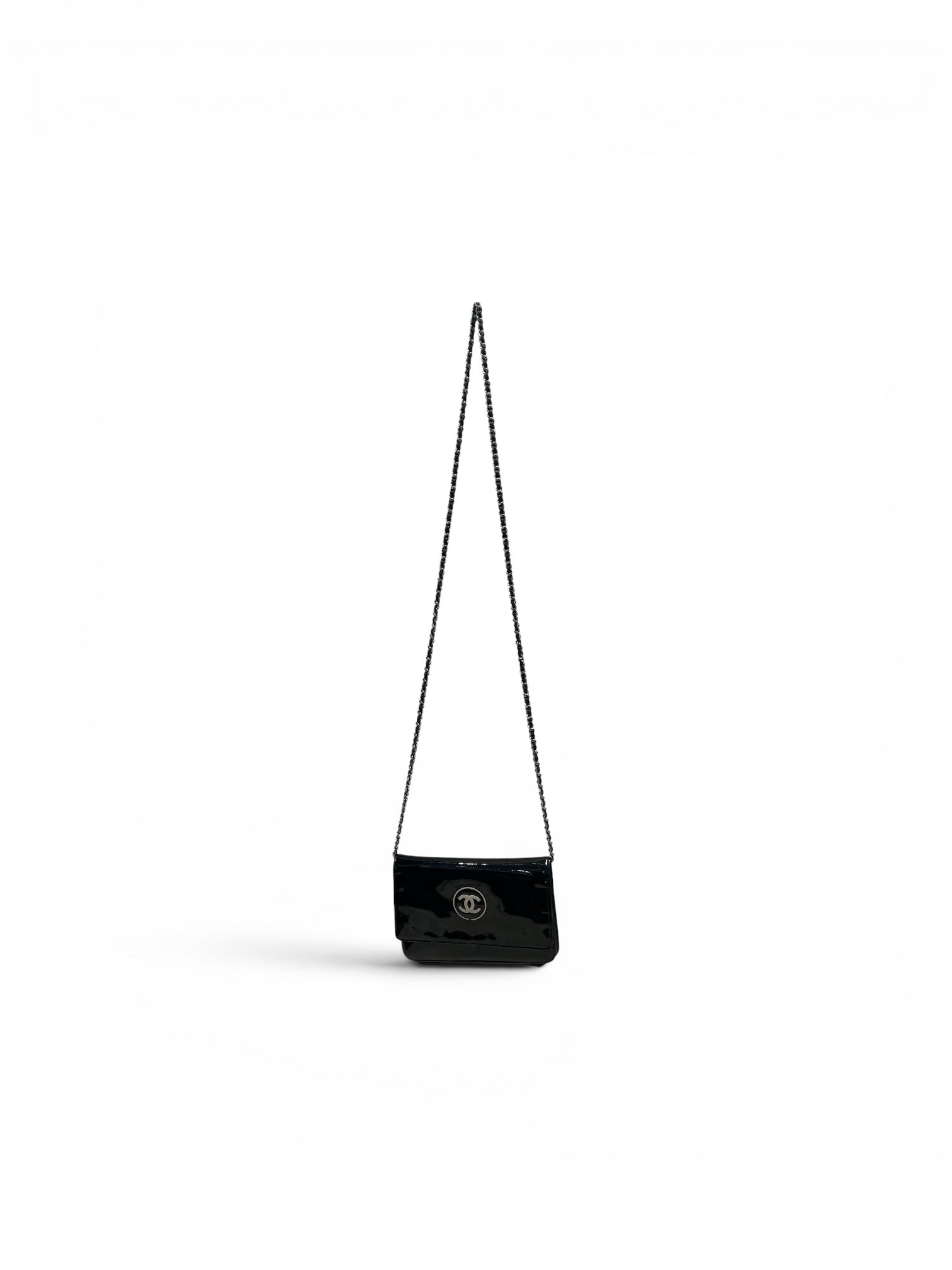CHANEL/Cross Body Bag/Nylon/BLK/Chanel CC Wallet On Chain view 1