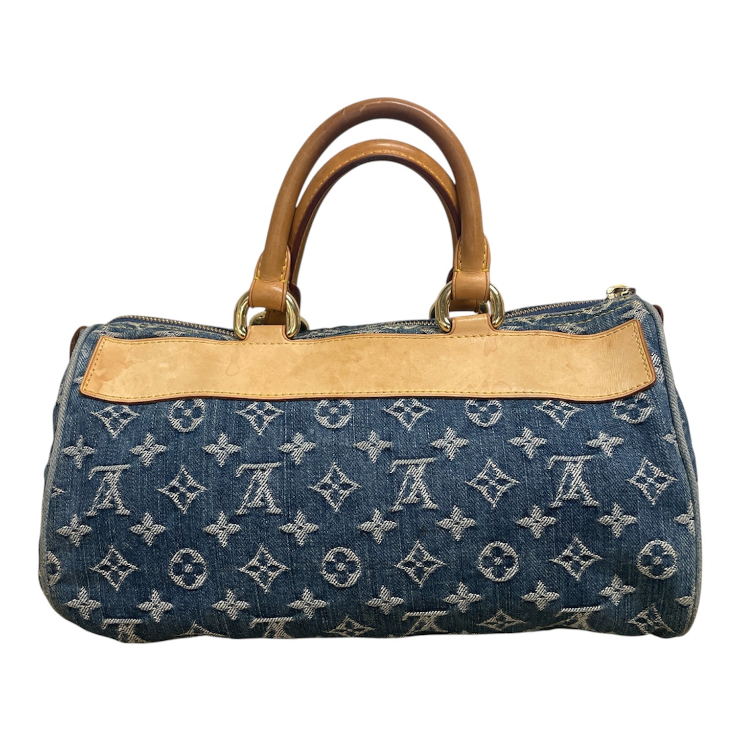 LOUIS VUITTON/Hand Bag/Monogram/Denim/BLU/denim w/ brwn handle/ 68Y7HGW view 2