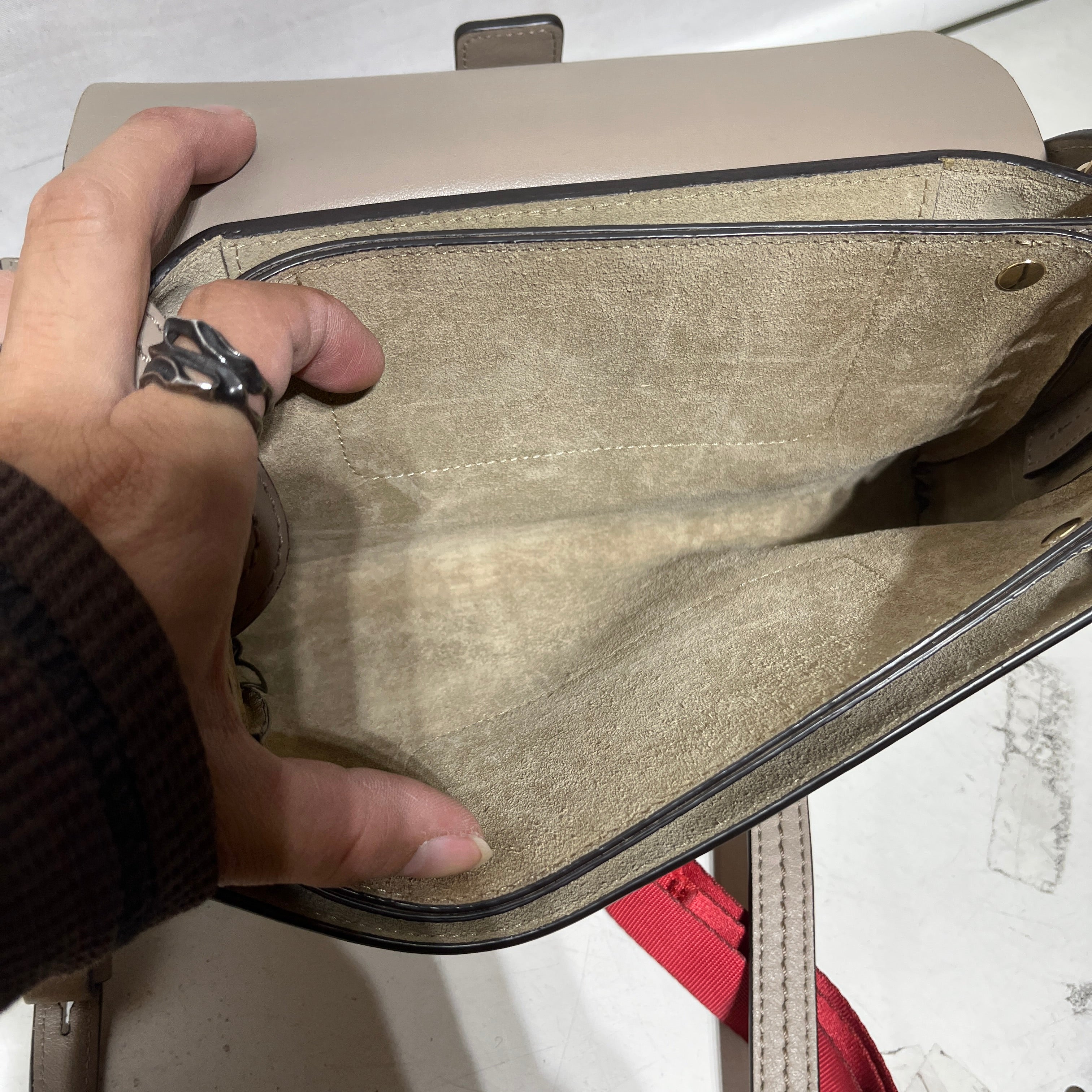 Chloe/Cross Body Bag/Leather/GRY/FAYE SHOULDER BAG view 9