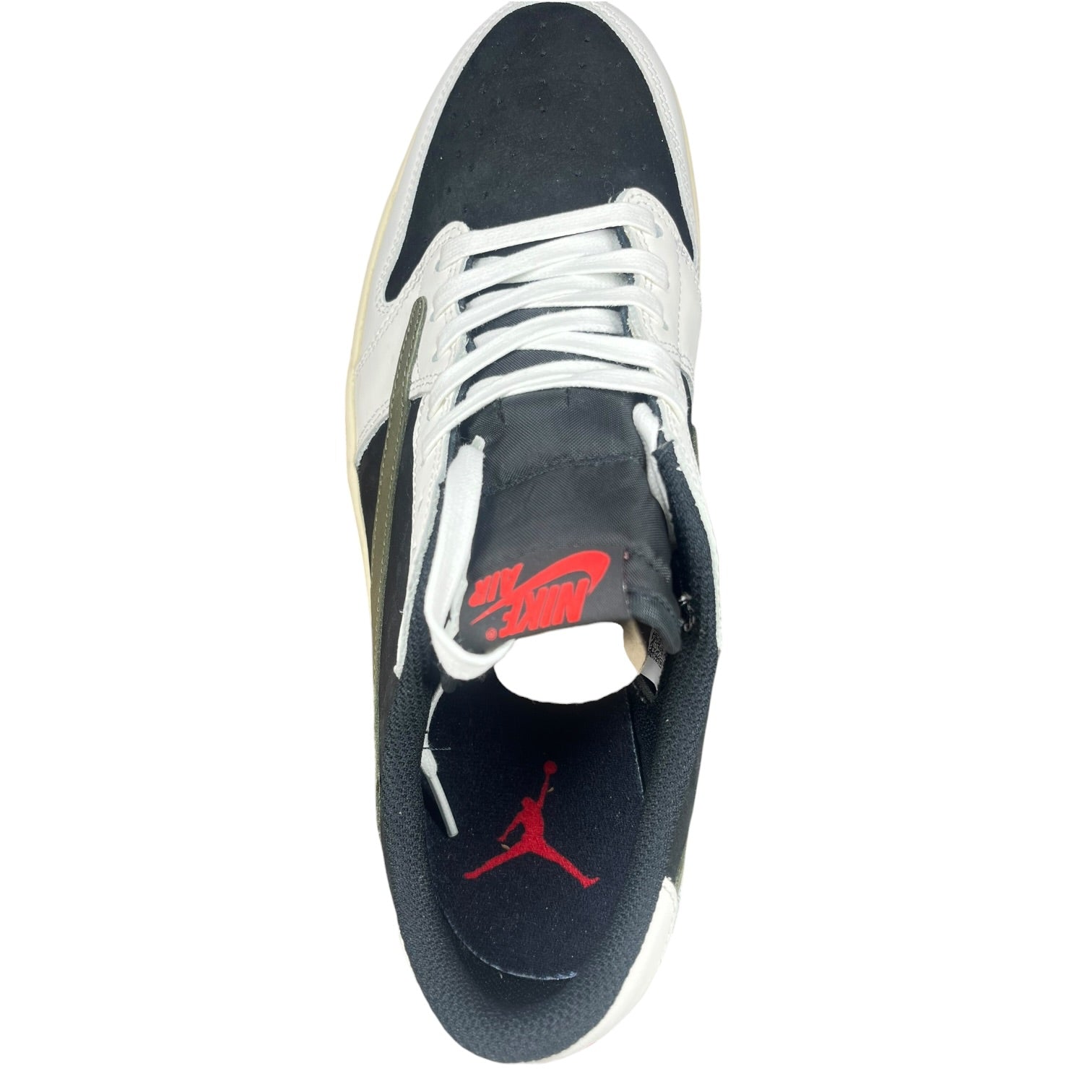 NIKE/TRAVIS SCOTT/Low-Sneakers/US 11/Suede/WHT/Travis Scott AJ1 Low Olive view 3