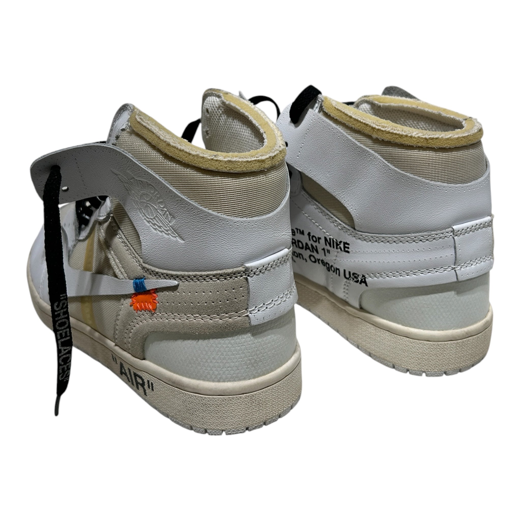 NIKE/OFF-WHITE/Hi-Sneakers/US 9/Leather/WHT/AIR JORDAN 1 view 2