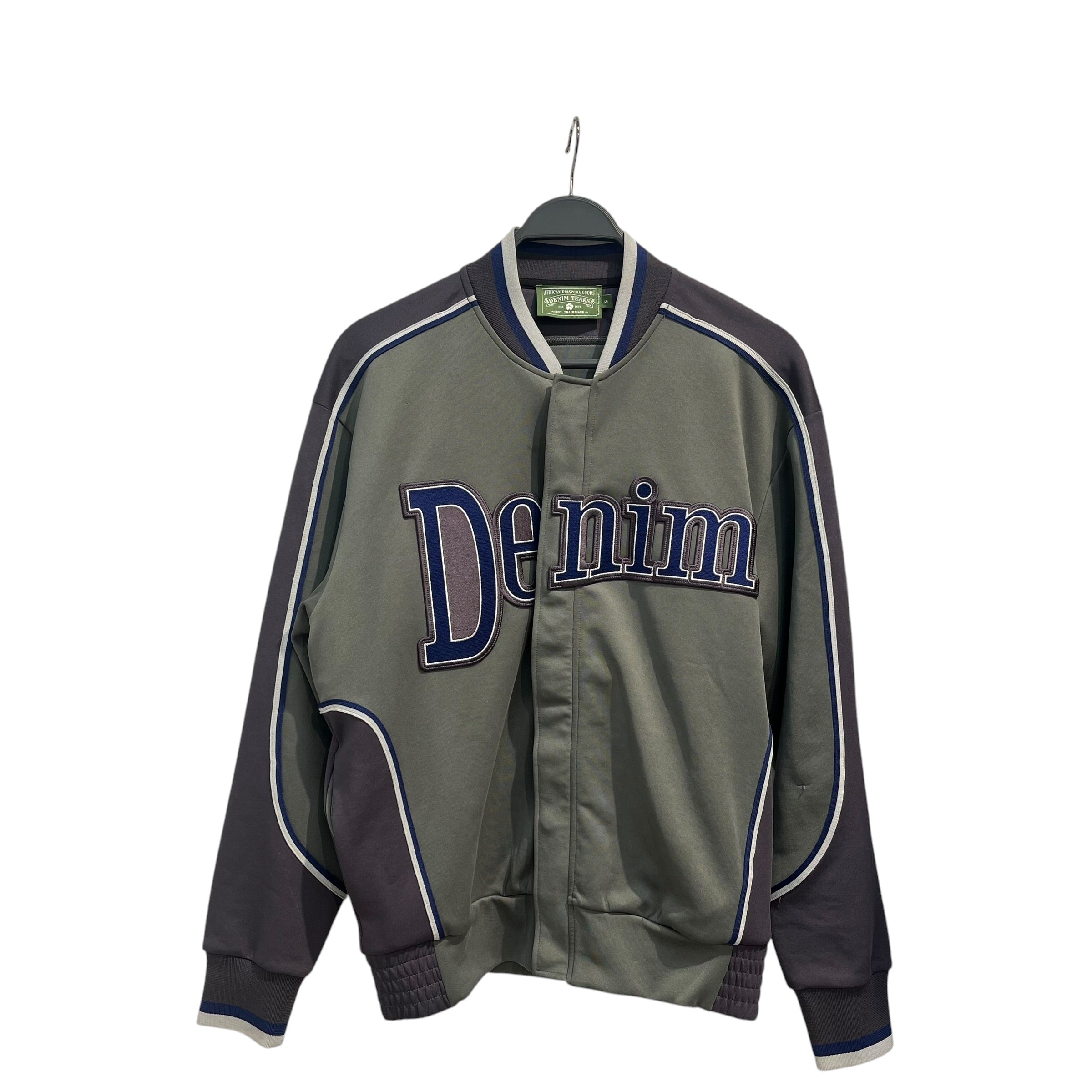 DENIM TEARS/Jacket/S/NVY/embrodired front back view 1