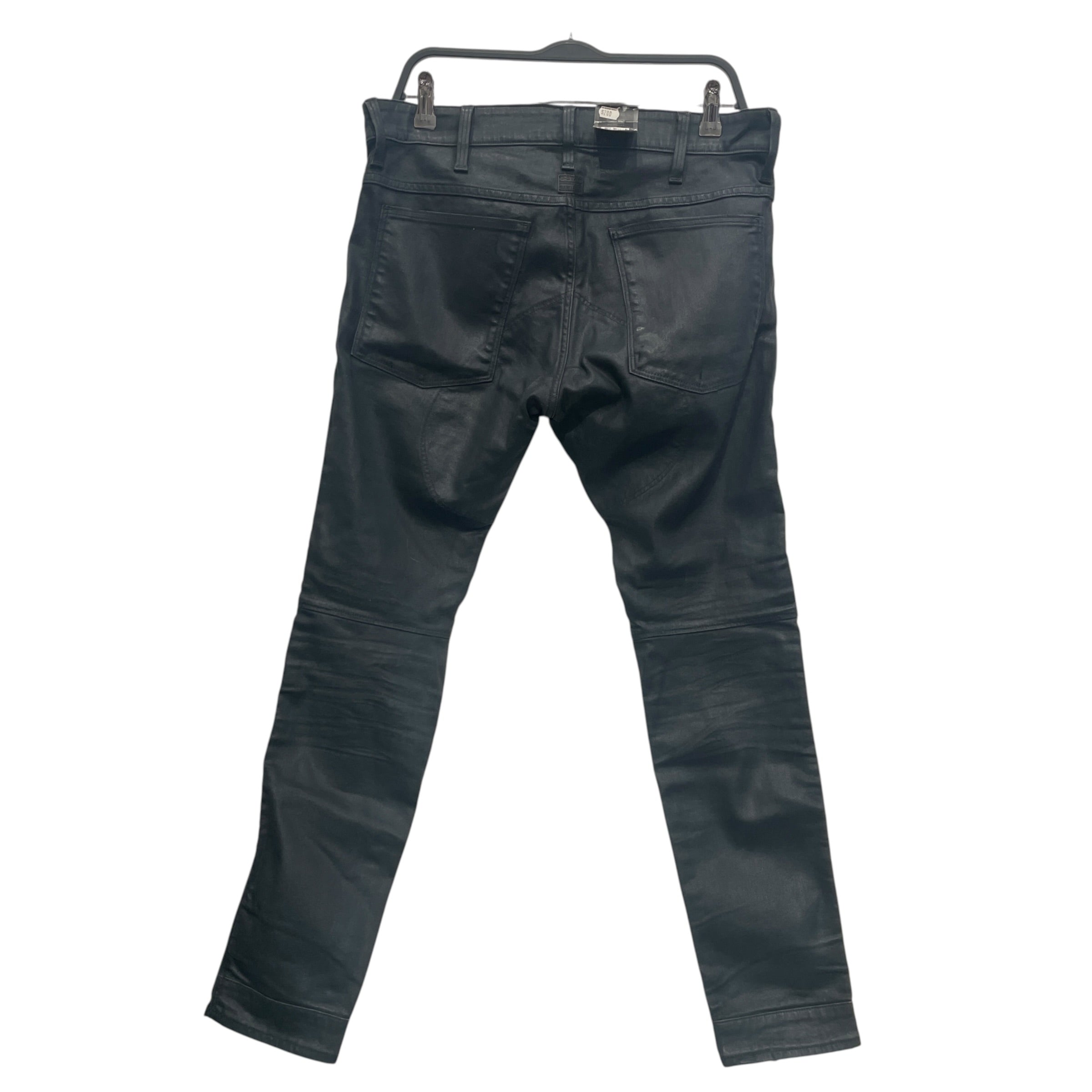 G-STAR RAW/Skinny Pants/35/Cotton/BLK/Distressed/WAX ZIP KNEE view 2