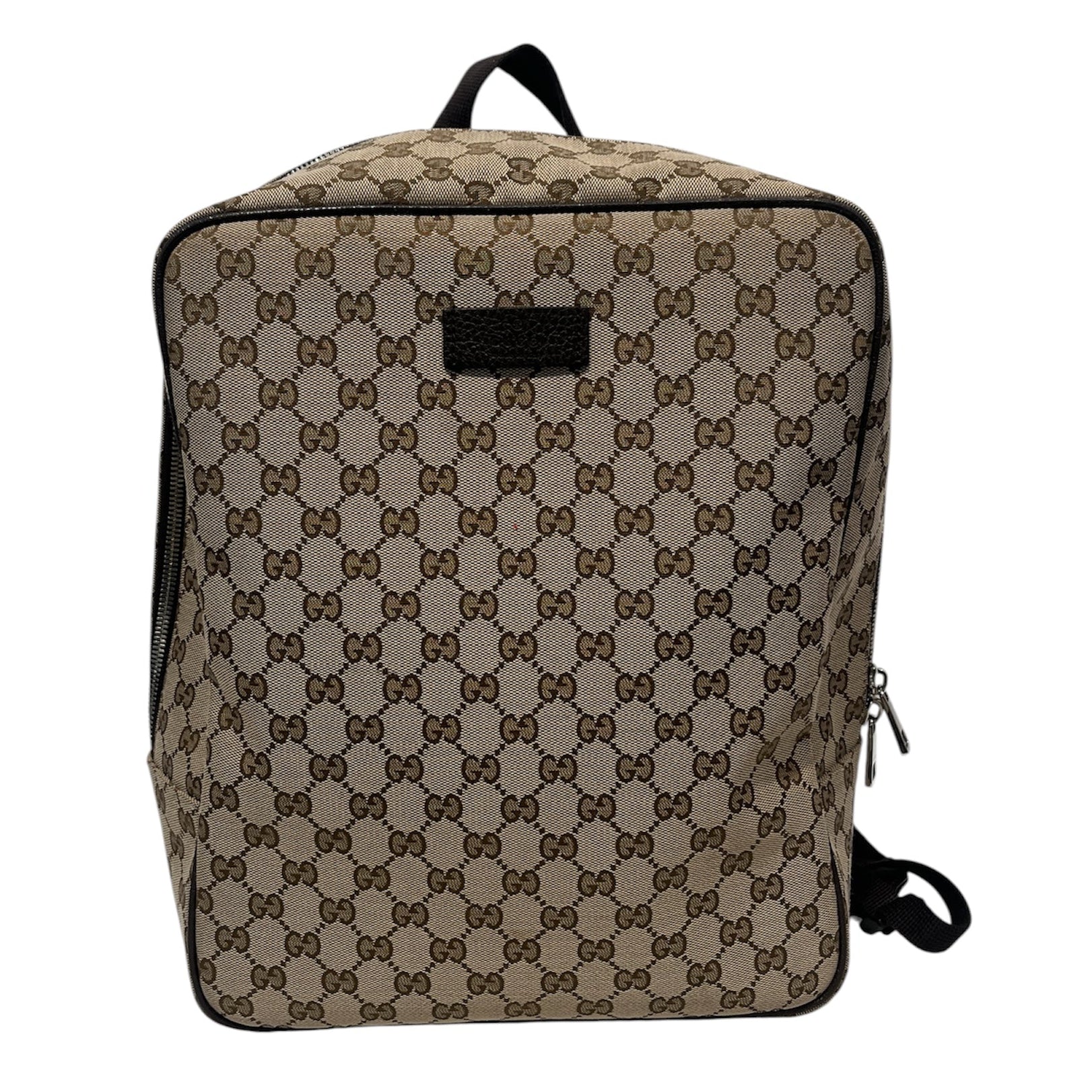 GUCCI/Backpack/Monogram/BEG/gg canvas top zip view 1