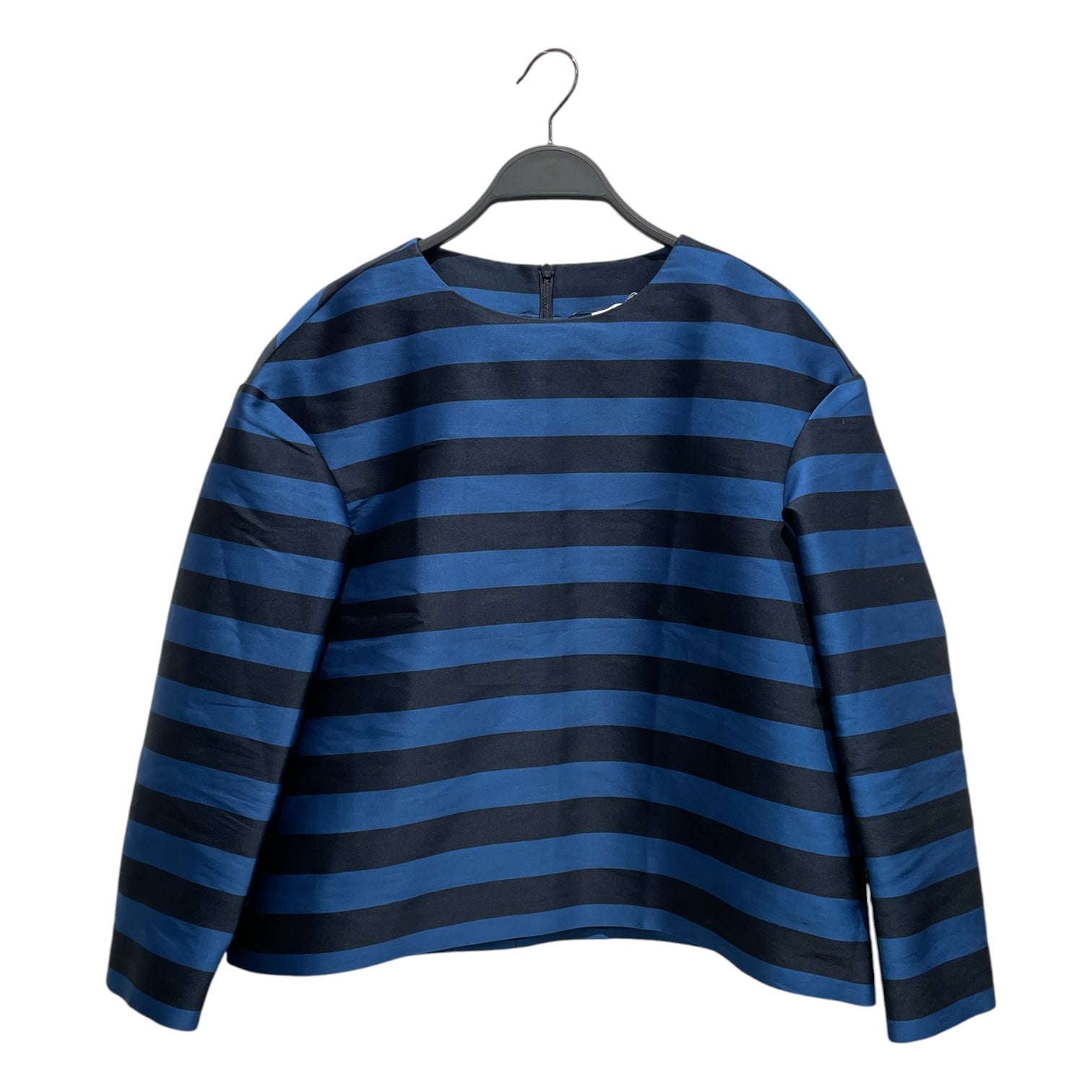 RED VALENTINO/LS Blouse/40/Stripe/Polyester/NVY/Zipperback view 1