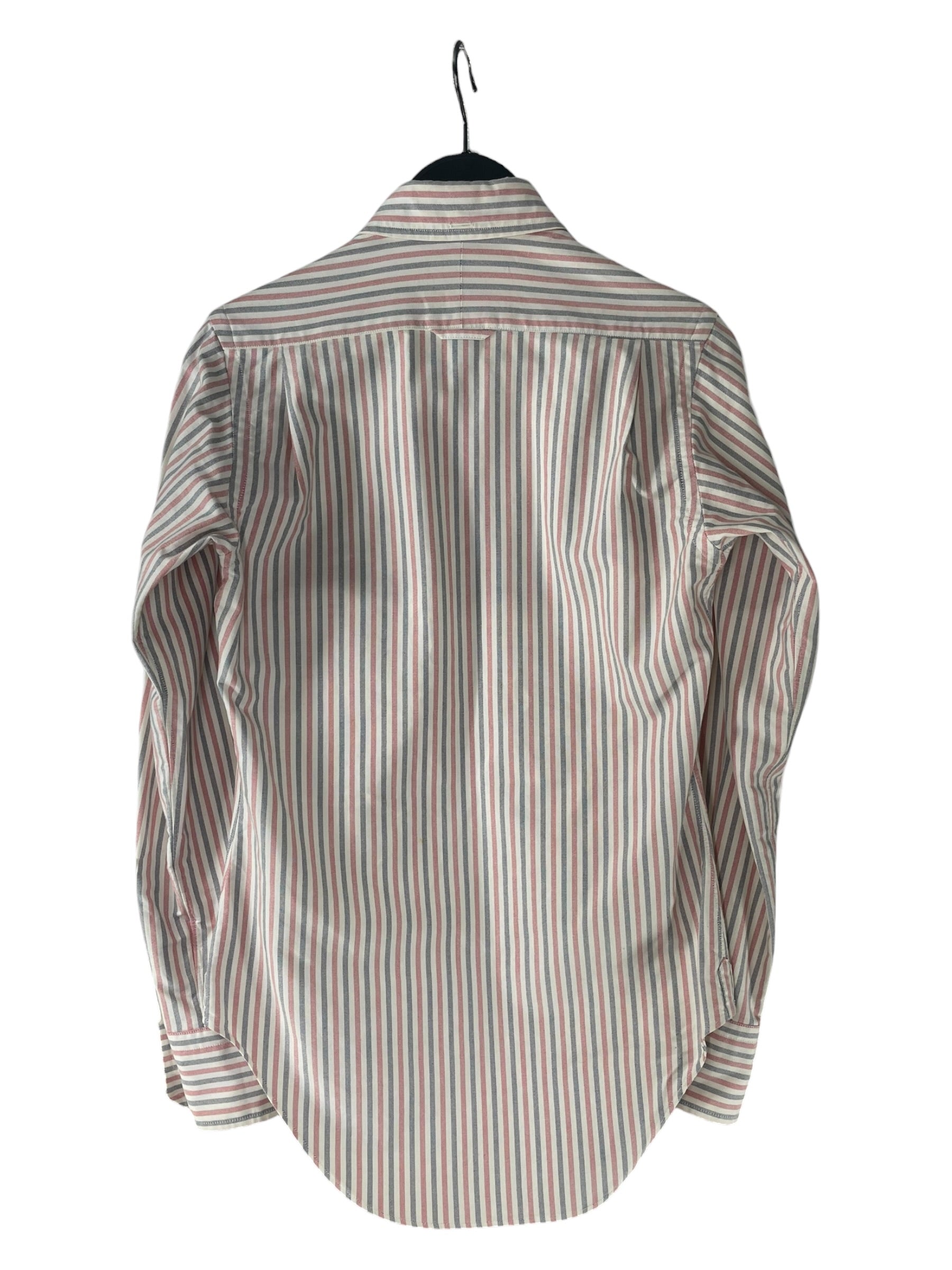 THOM BROWNE. NEW YORK/LS Shirt/0/Cotton/WHT/Stripe/RED BLACK STRIPE SHIRT CW1D621 view 2