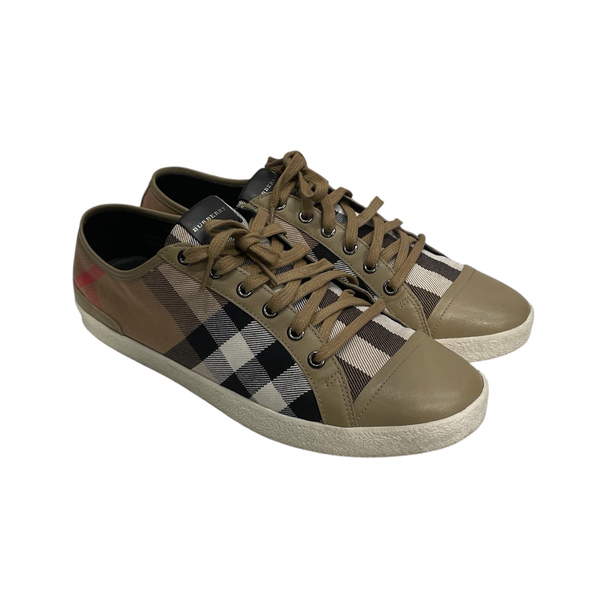 BURBERRY/Low-Sneakers/EU 41/Plaid/Cotton/MLT/TRAINER LACE UPS CLASSIC PLAID view 1