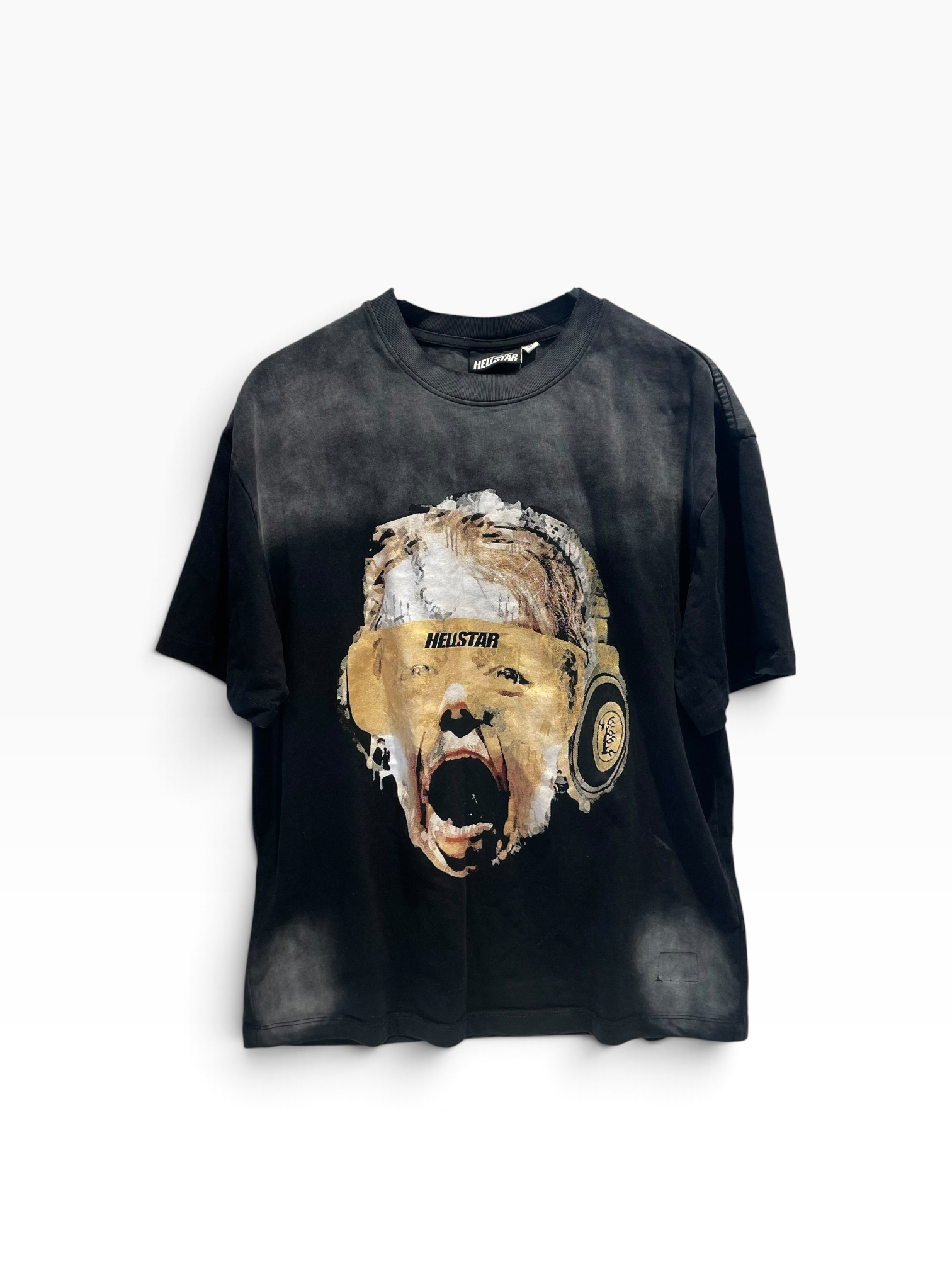 HELLSTAR/T-Shirt/M/Cotton/BLK/SCREAM EARPHONES KID view 1