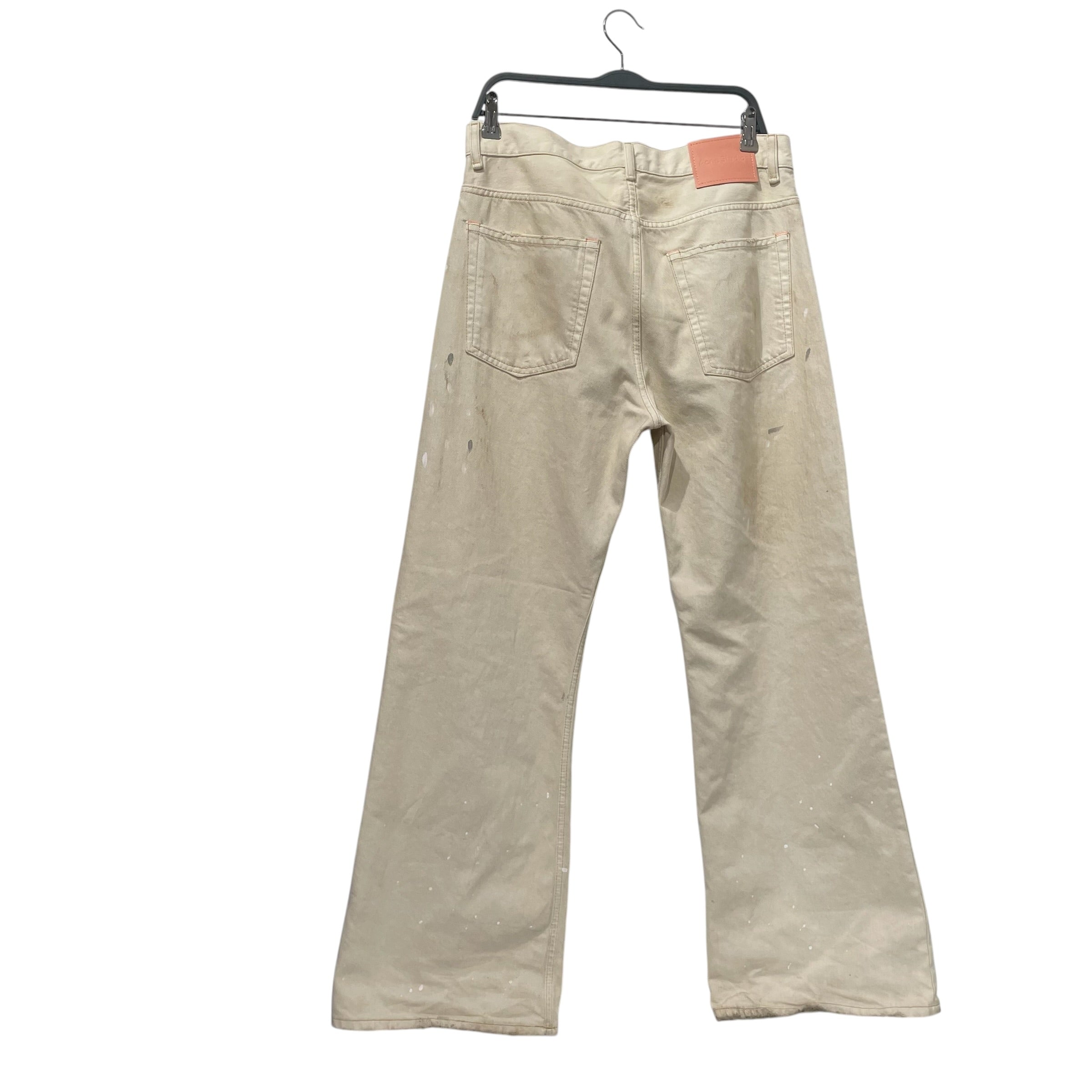 Acne Studios/Bootcut Pants/32/Cotton/CRM/painter view 2